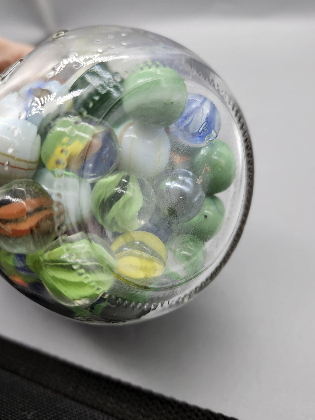 Ball Mason Jar Cat's Eye Glass Marbles Lot Assorted Colors Machine Made