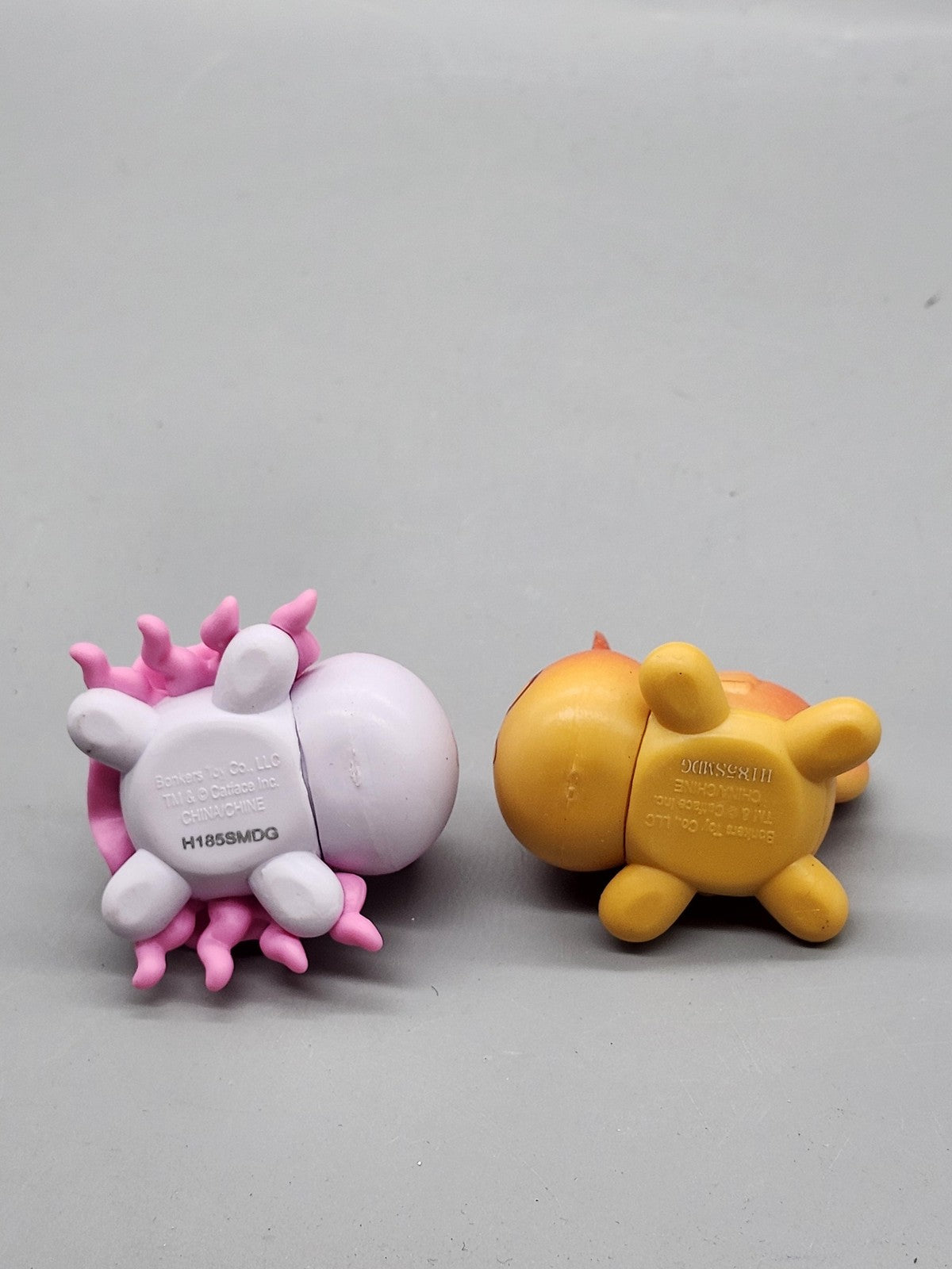 Bonkers Toys Cat Critter Vinyl Figure Lot 2 Pink Orange Glitter Animals Toy