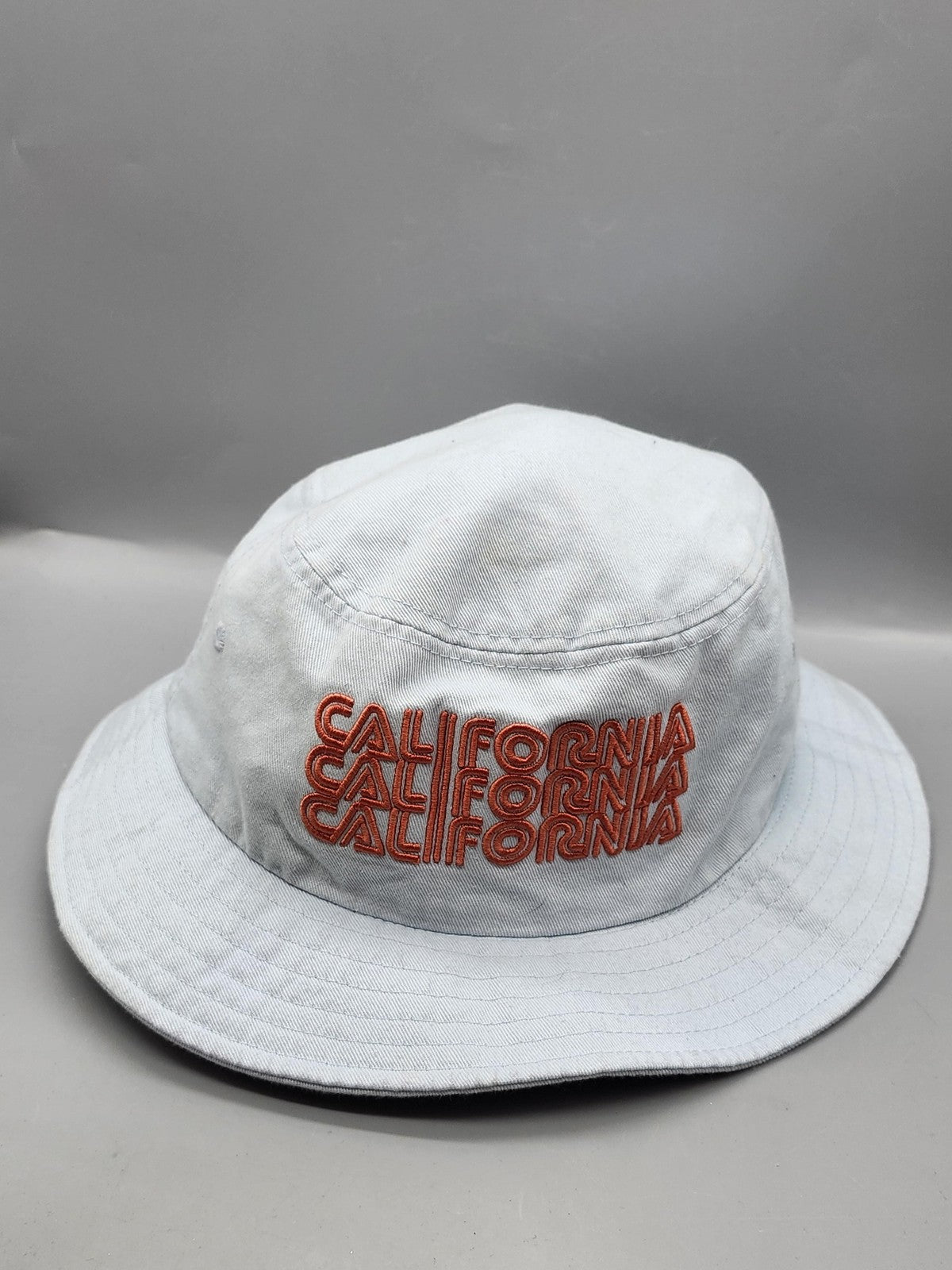 American Needle California Hat Bucket Fitted Mens L Blue Twill Beach Summer