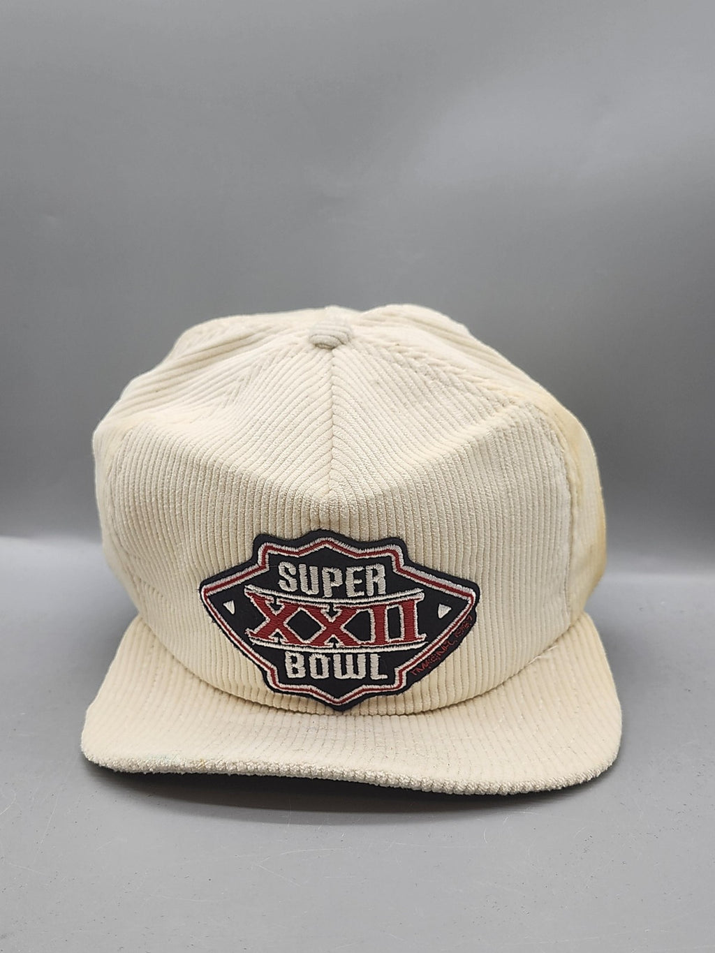 Vintage Super Bowl XXII Hat Cap Snap Back One Size NFL Football New Era White