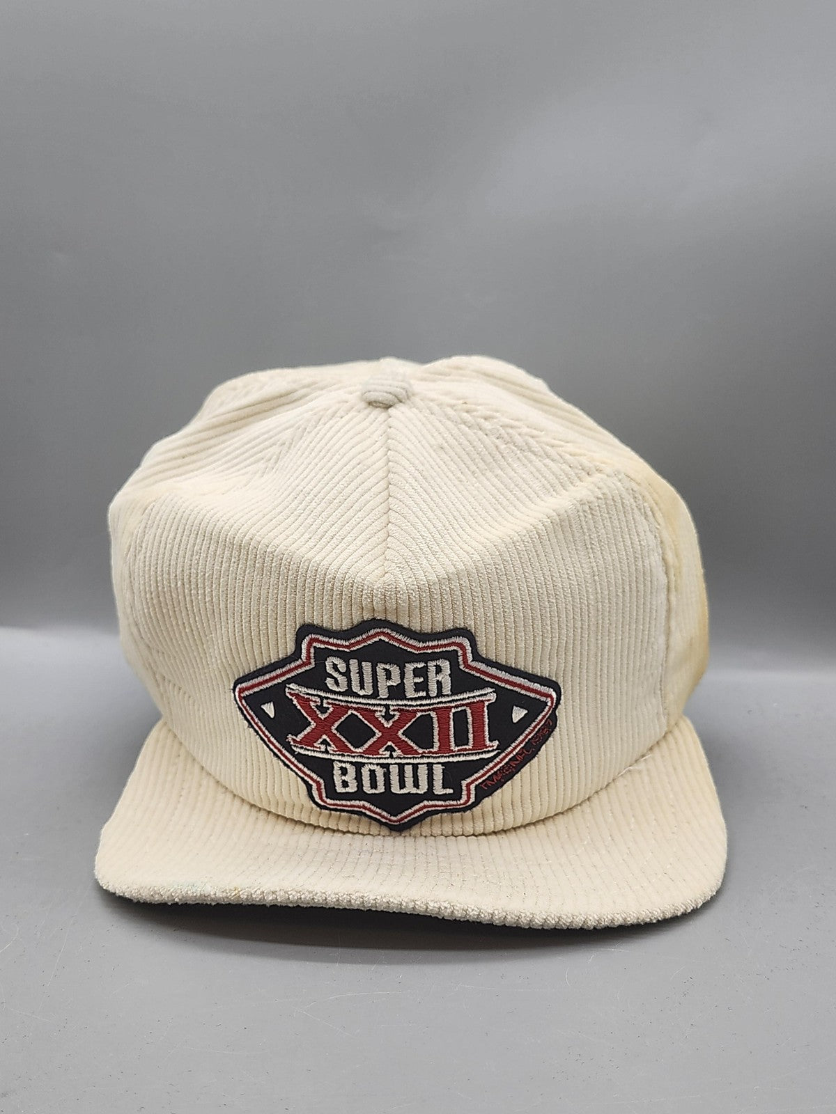 Vintage Super Bowl XXII Hat Cap Snap Back One Size NFL Football New Era White
