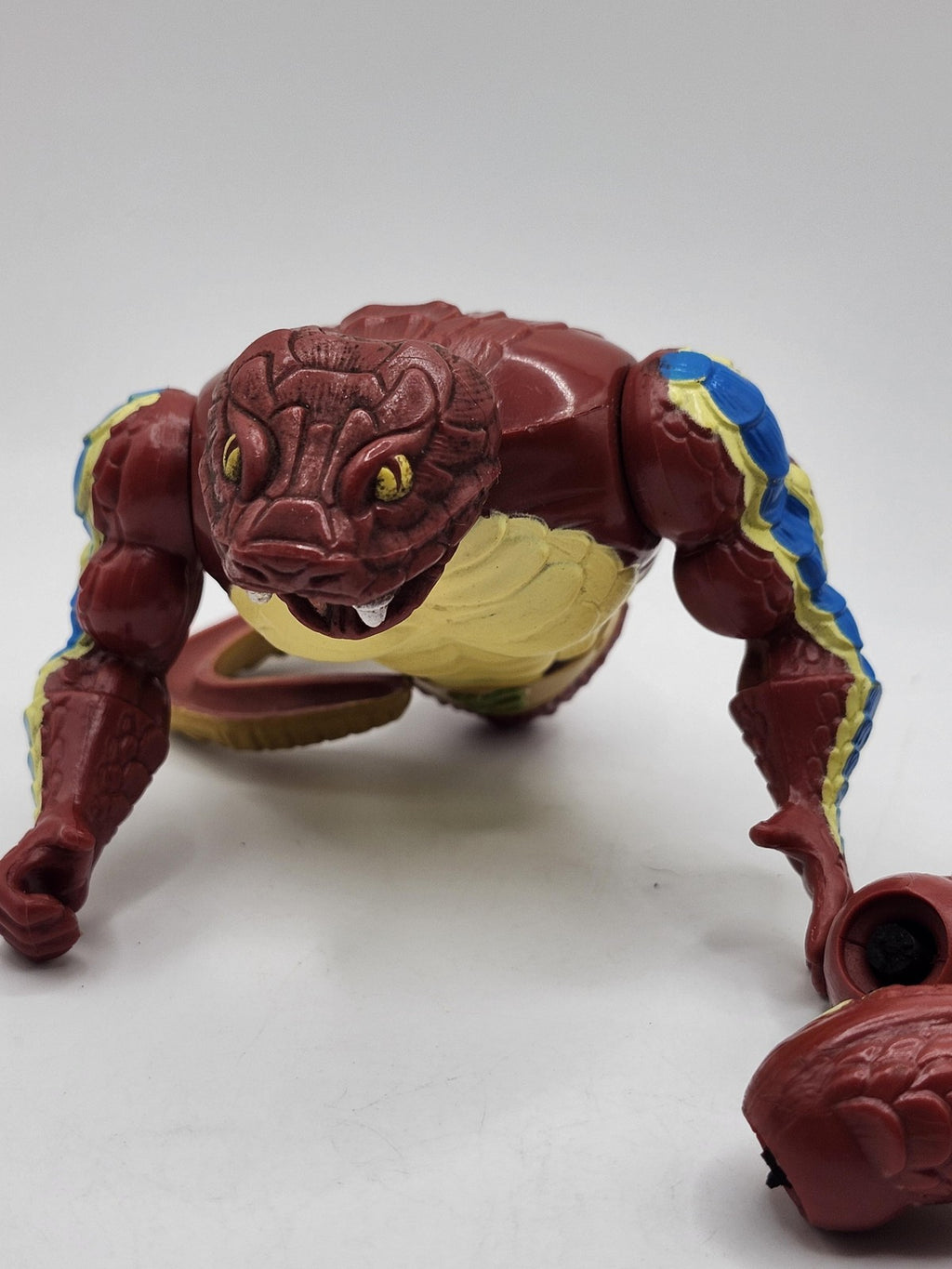 Snake Monster Action Figure Brown Yellow Belly Tail Plastic Toy Loose Fantasy