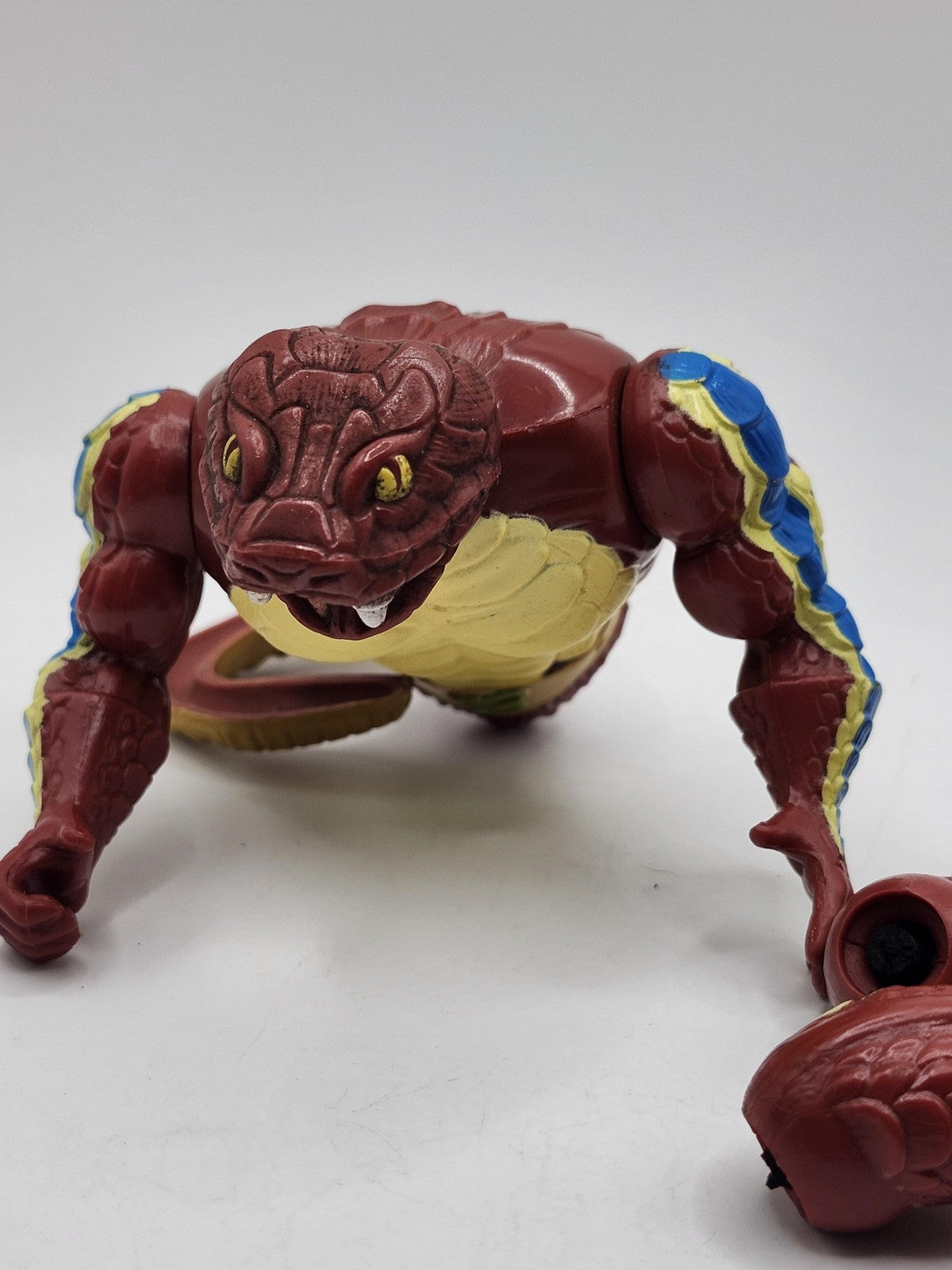 Snake Monster Action Figure Brown Yellow Belly Tail Plastic Toy Loose Fantasy
