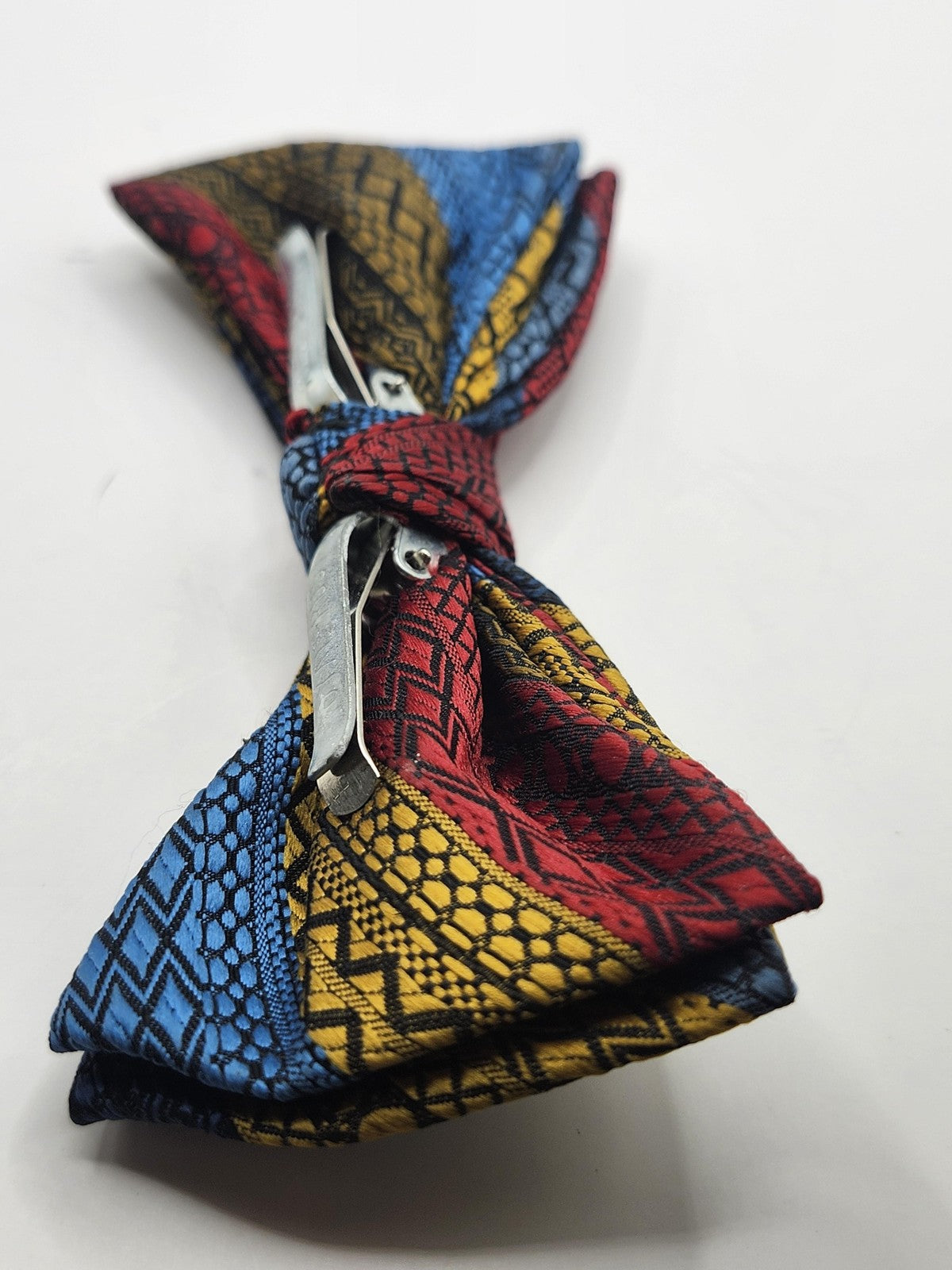 Royal Rust Resistant Barrette Womens Multicolor Fabric Bow Geometric Hair Clip