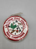 Vintage 1986 Lexington Trail Council Fall Camporee Scout Patch White Red Round