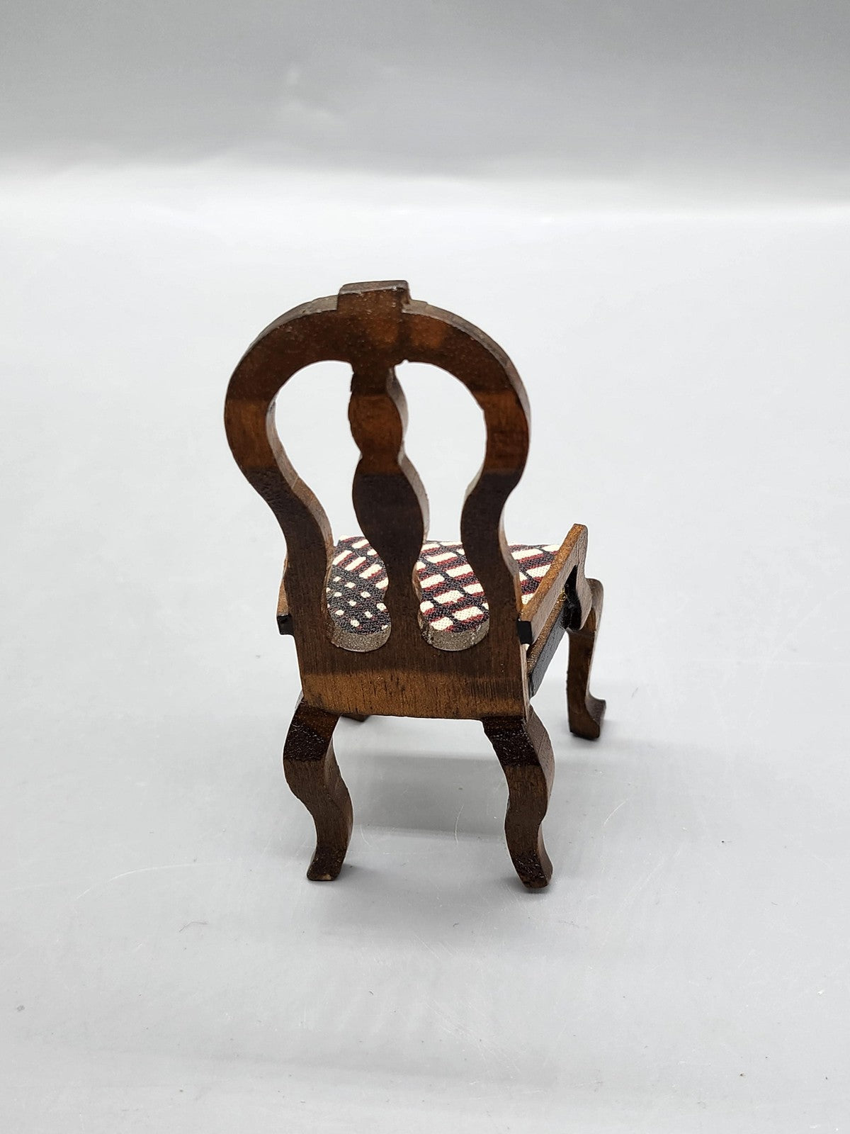 Vintage Ben Franklin Brown Dollhouse Armchair 1:12 Scale Victorian Miniature