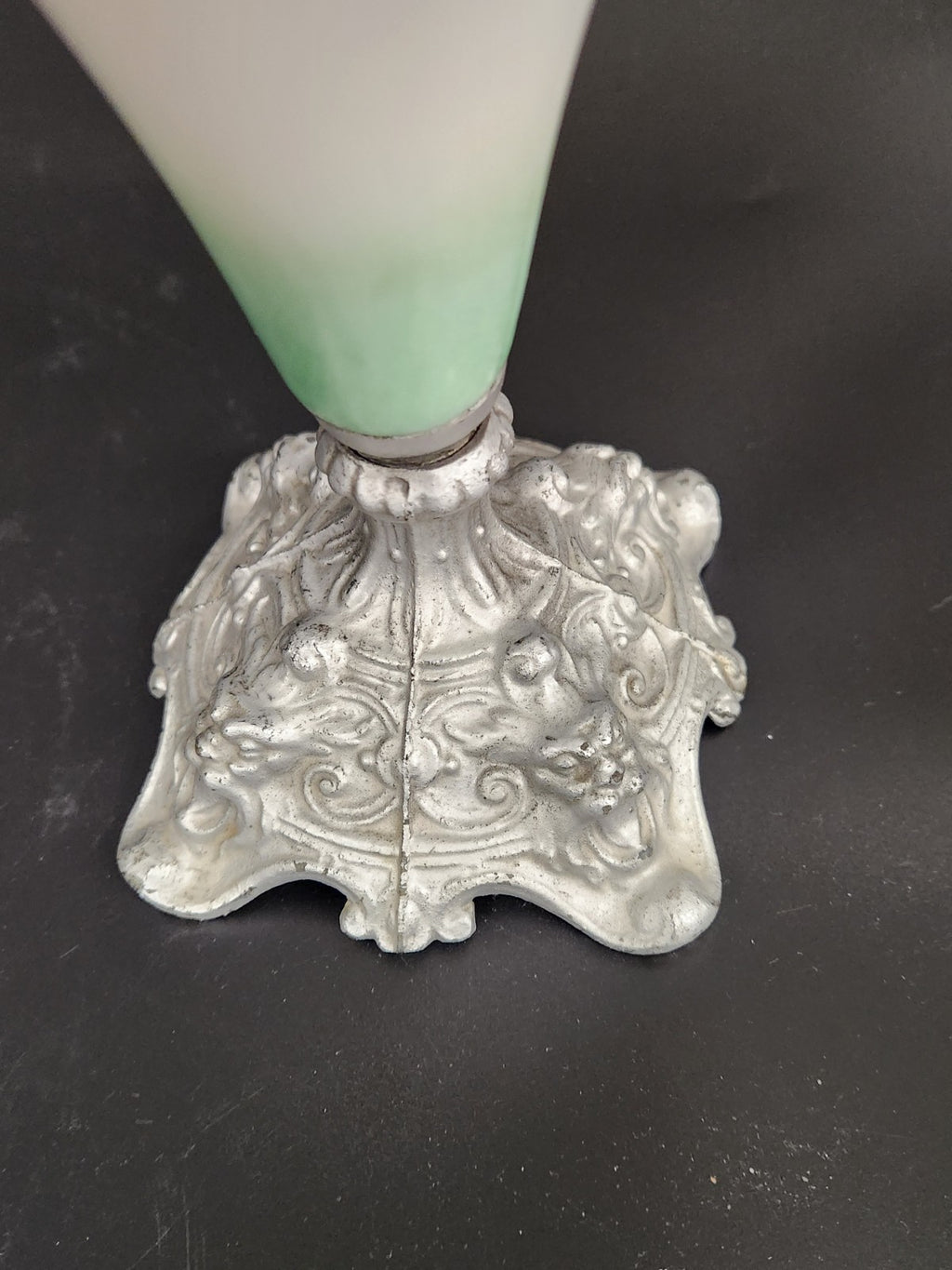 Vintage Hand Painted Floral Ewer Pitcher – Ornate Metal Gargoyle Handle Pink...
