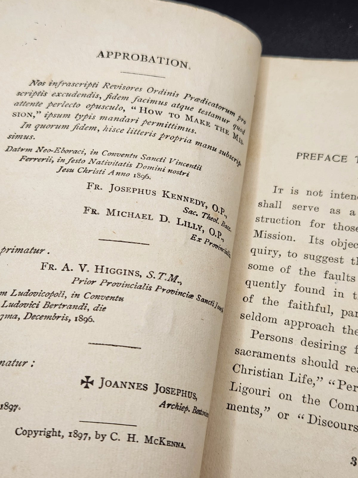 Vintage 1897 “How To Make The Mission” Catholic Religious Booklet Dominican