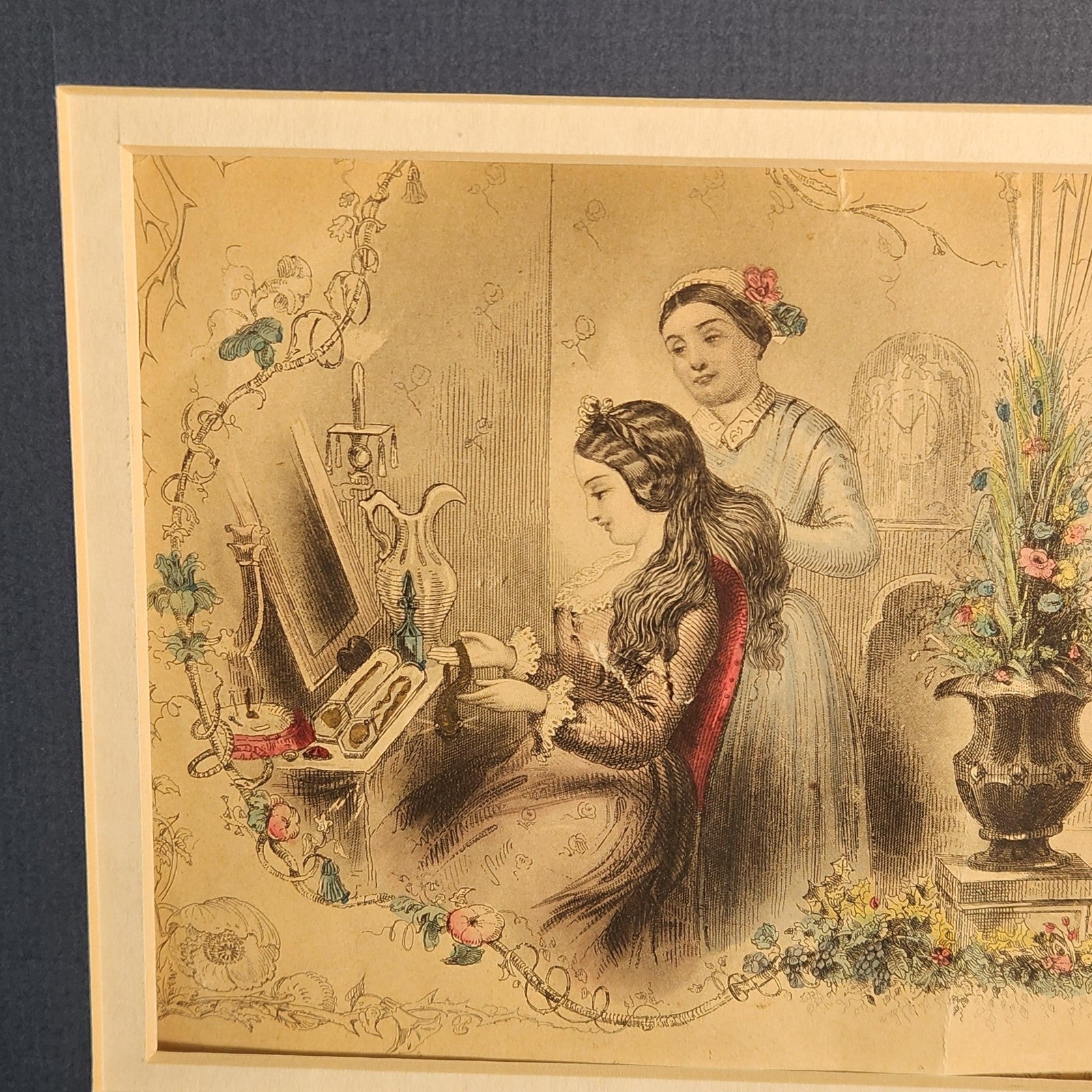 Vintage J J Pease Godeys Ladys Book Pin Money Hand Tinted Color Print 10x13