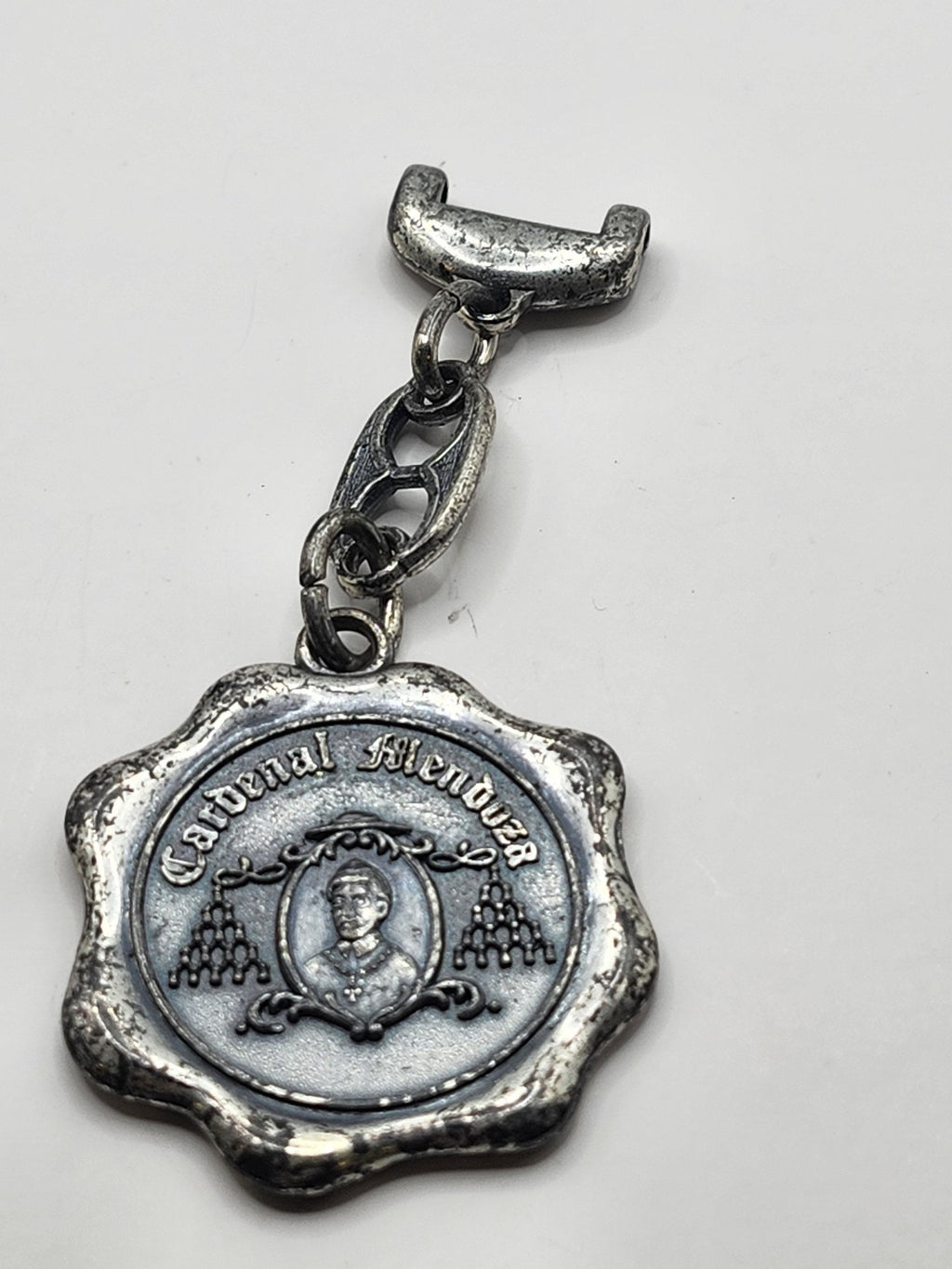 Vintage Cardenal Mendoza Sanchez Romate Medal Fob Silver Spain Jerez Distillery