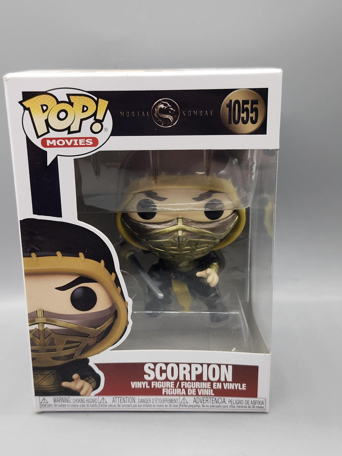 Funko Pop Movies Mortal Kombat Scorpion 1055 Vinyl Figure Yellow Collectible