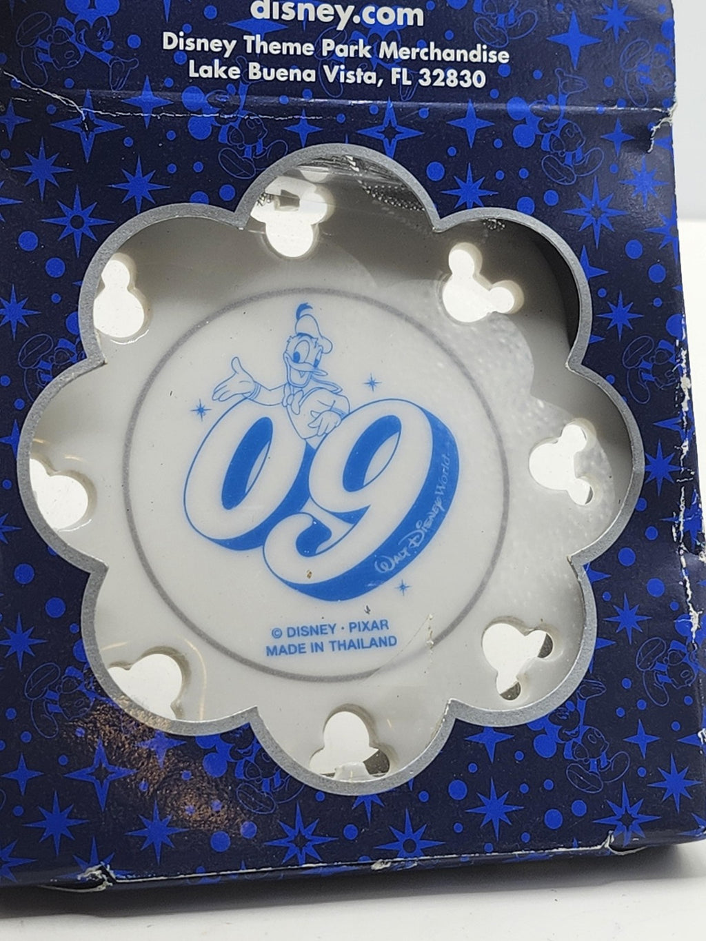 Disney 2009 Collector's Ornament Walt Disney World Porcelain Blue Mickey Mouse
