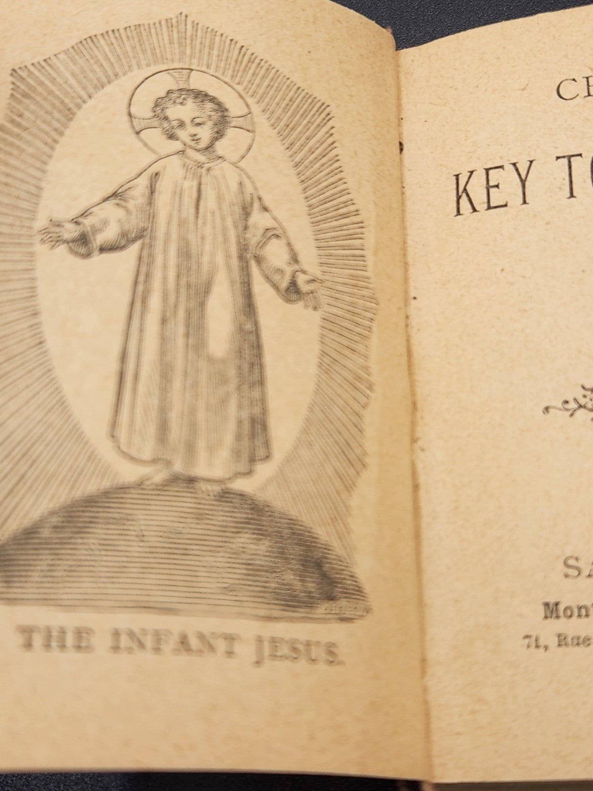1892 Child’s Key To Heaven Catholic Prayer Book Michael Augustine Archbishop NY