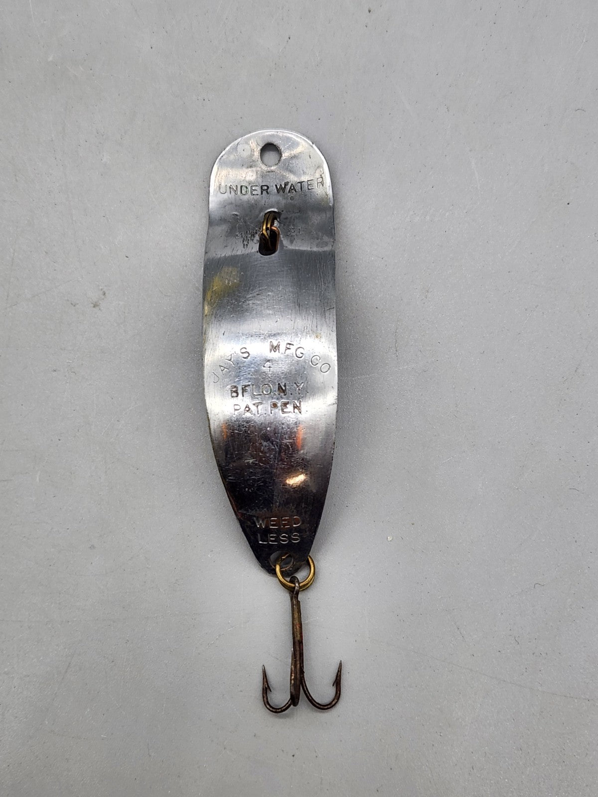 Vintage J.A.Y.S MFG Co Buffalo NY Weedless Under Water Fishing Spoon Lure 4"...