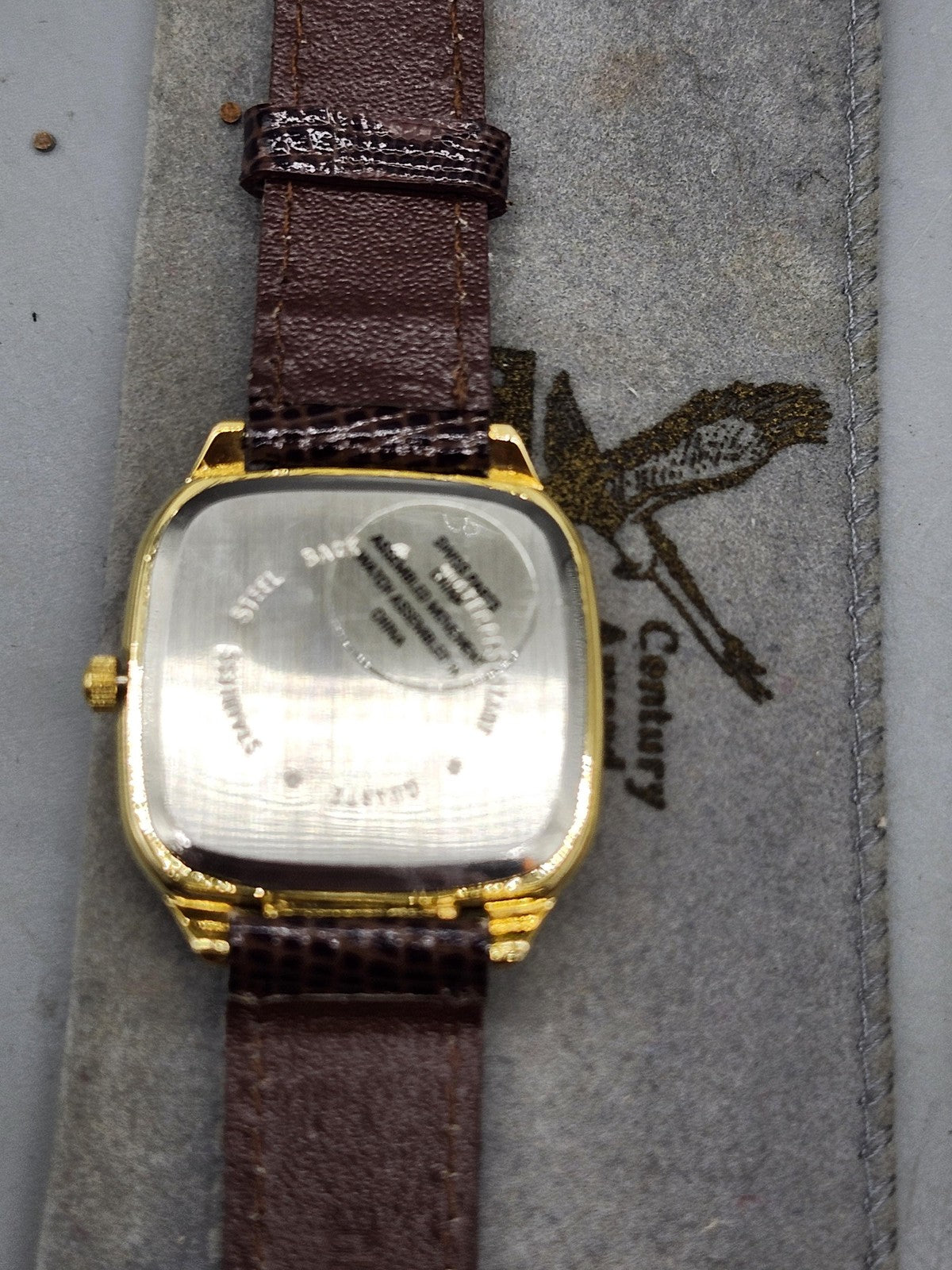 Personalized Enterprises Watch Mens ABC Century Award Gold Quartz Leather Parts