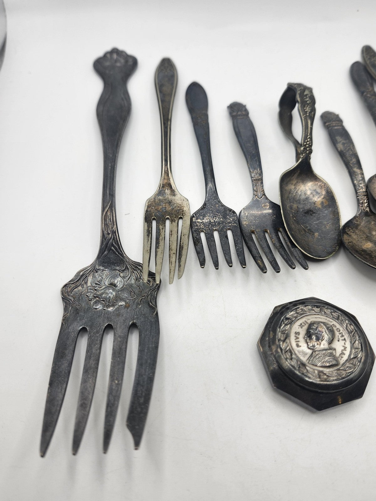 Vintage Holmes & Edwards Silverplate Flatware Set Engraved Mixed Silver Lot