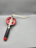 Vintage Vuokko Red Aluminum Fly Reel Ice Fishing Trigger Handle Spool Finland