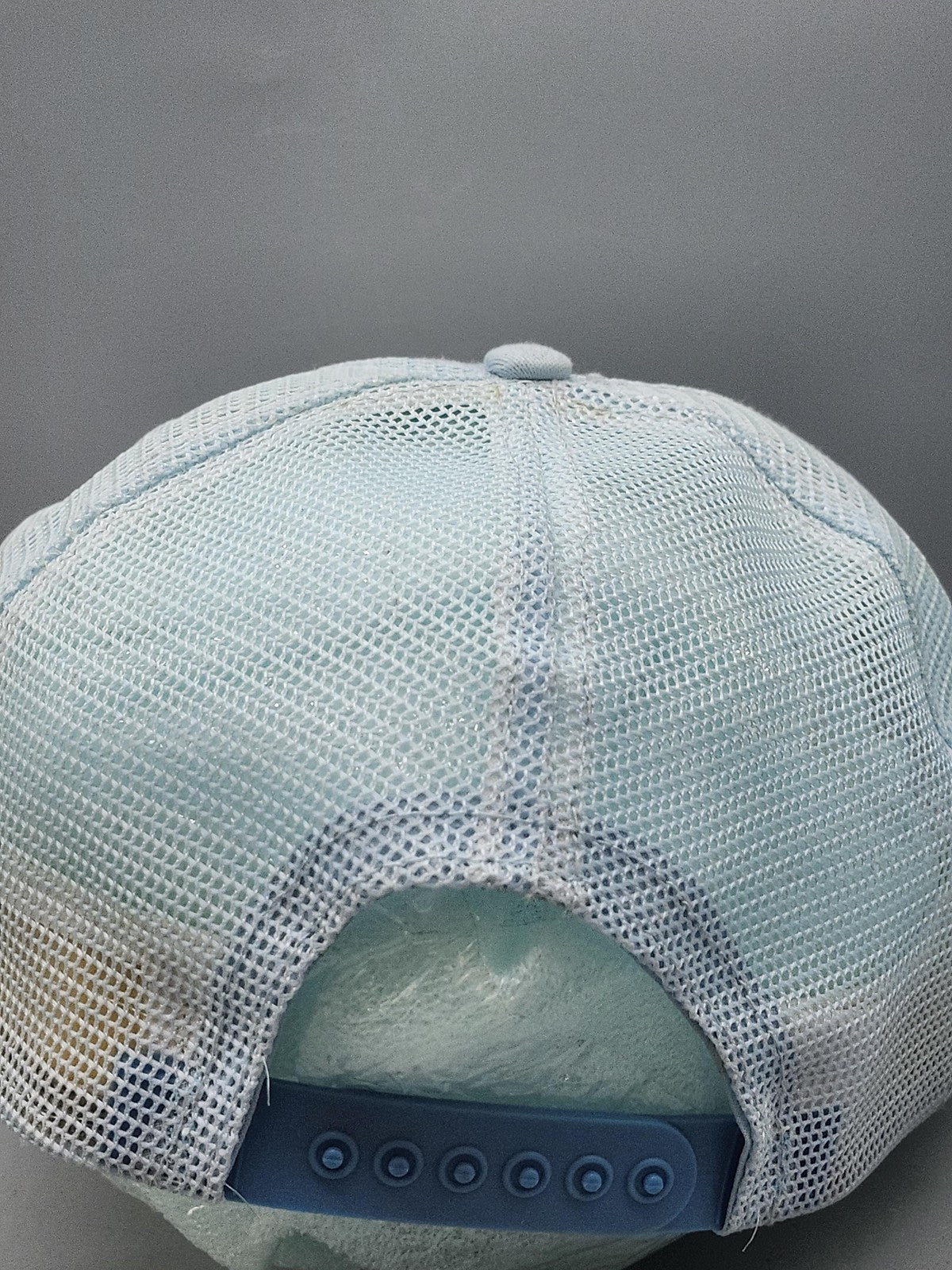 Vintage Royal Oaks New Era Hat Cap Snap Back Mens Small Blue Mesh Trucker 80s