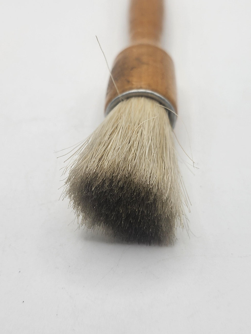 Wood Handle Horsehair Scrub Brush Brown Long Cleaning Tool Dusting Household