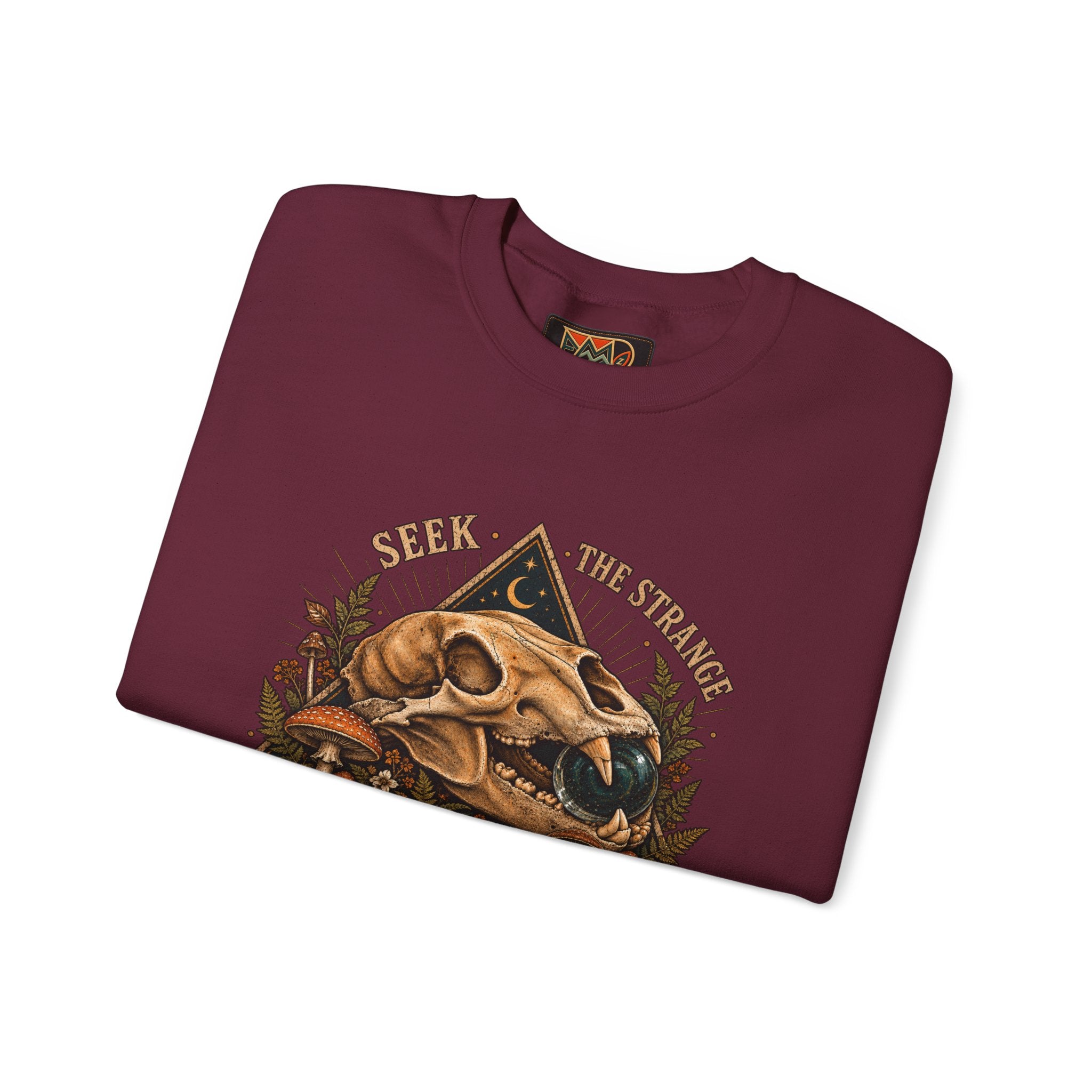 Seek The Strange Womens Heavy Blend™ Crewneck Sweatshirt wts 003