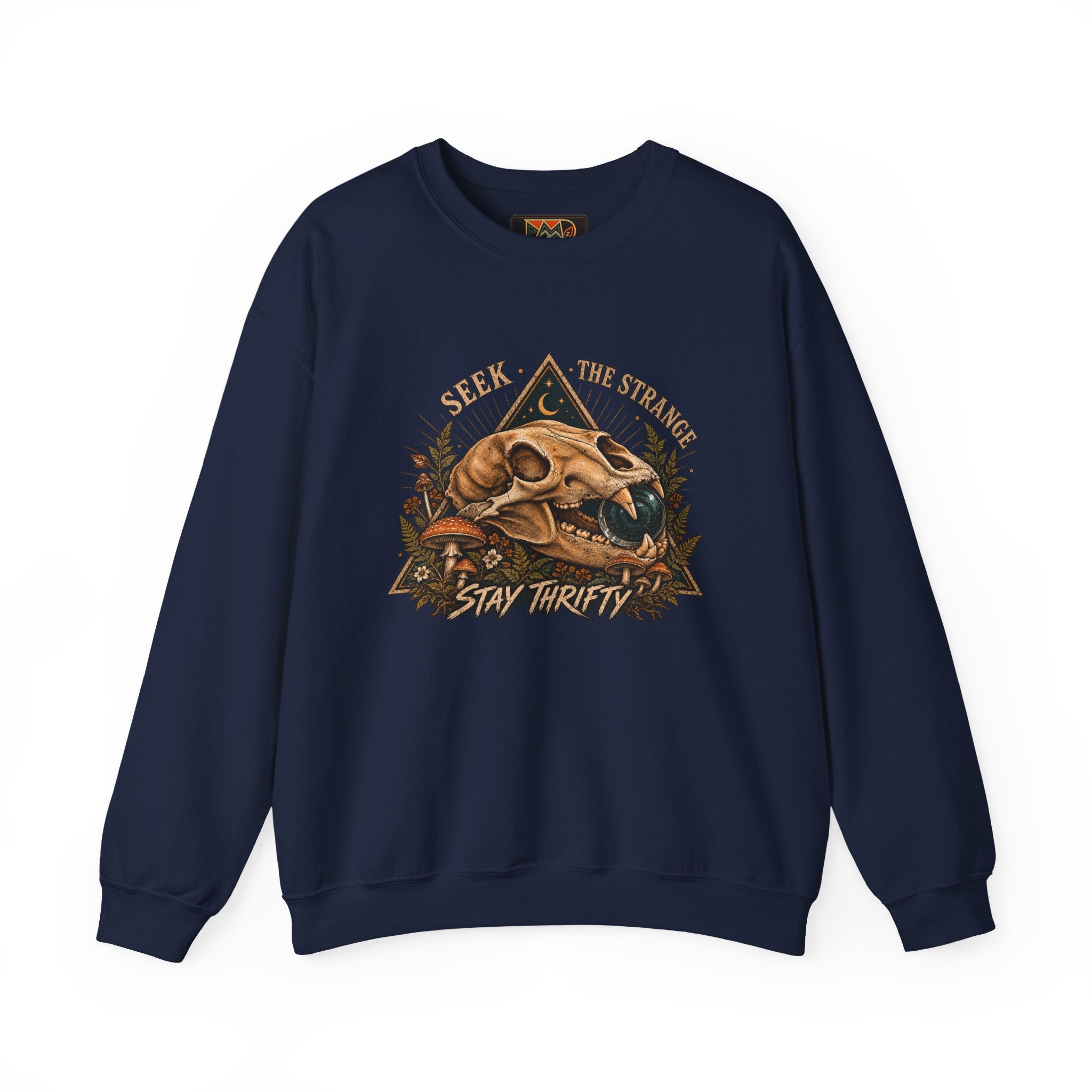 Seek The Strange Womens Heavy Blend™ Crewneck Sweatshirt wts 003