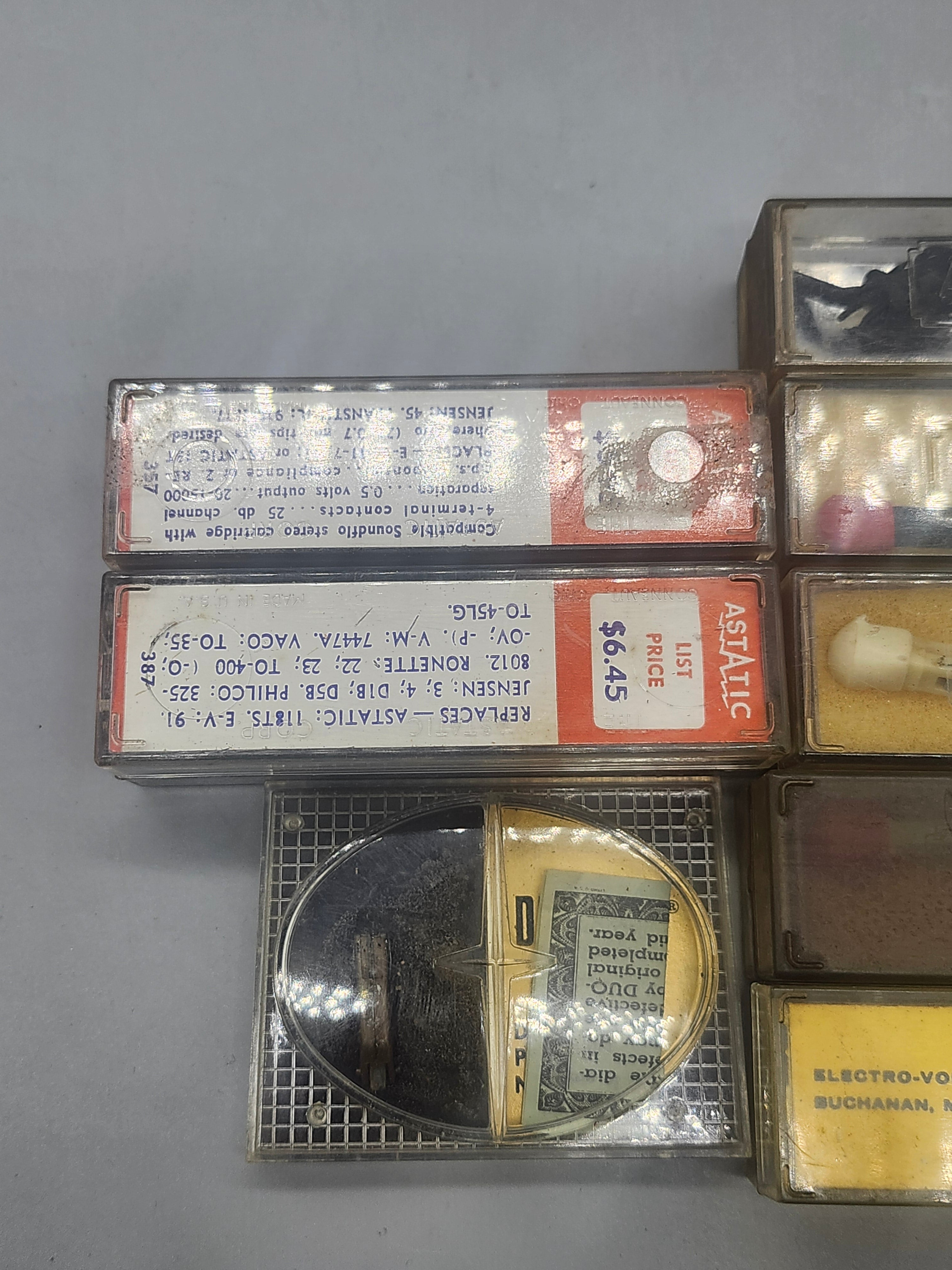 Vintage Astatic Soundflo Phonograph Cartridge & Stylus Lot Electro-Voice