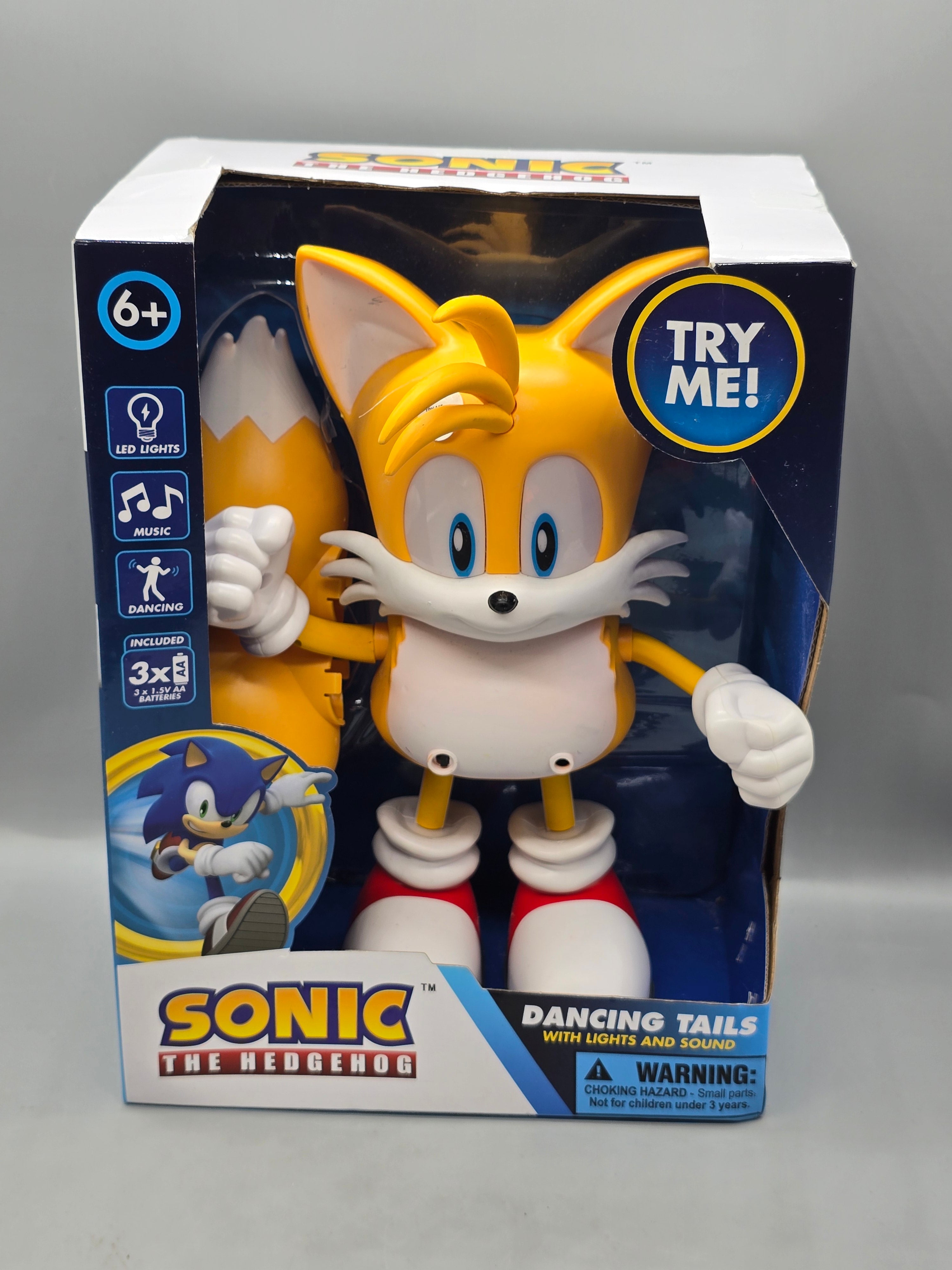Sonic the Hedgehog Dancing Tails Interactive Figure w/ Lights & Sound – For Parts / Not Working
