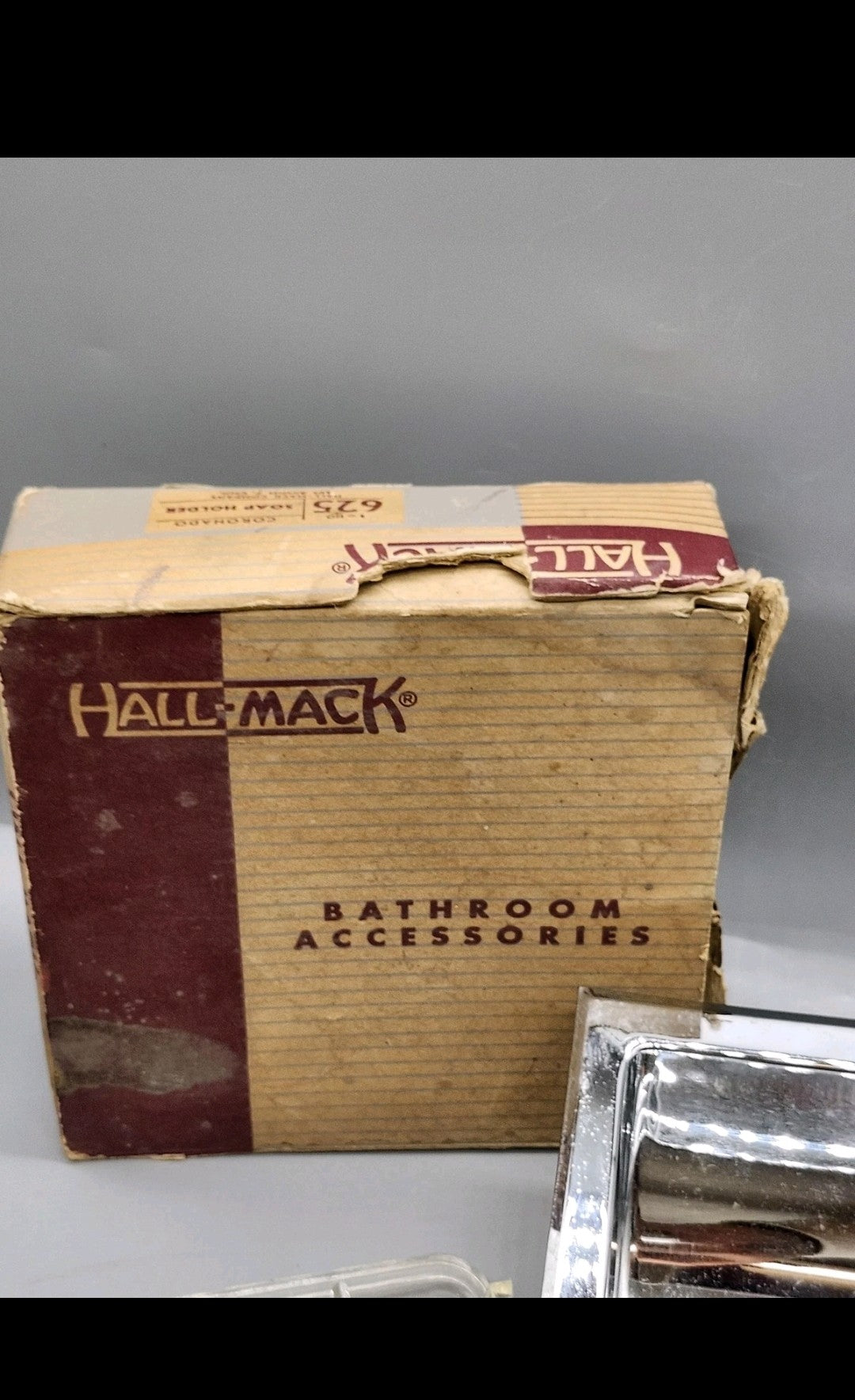 Vintage Hall-Mack Coronado 625 Recessed Soap Dish Silver Chrome Bathroom Fixture
