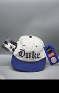 Vintage Duke Blue Devils Hat Cap Snap Back One Size Basketball Starter White 90s