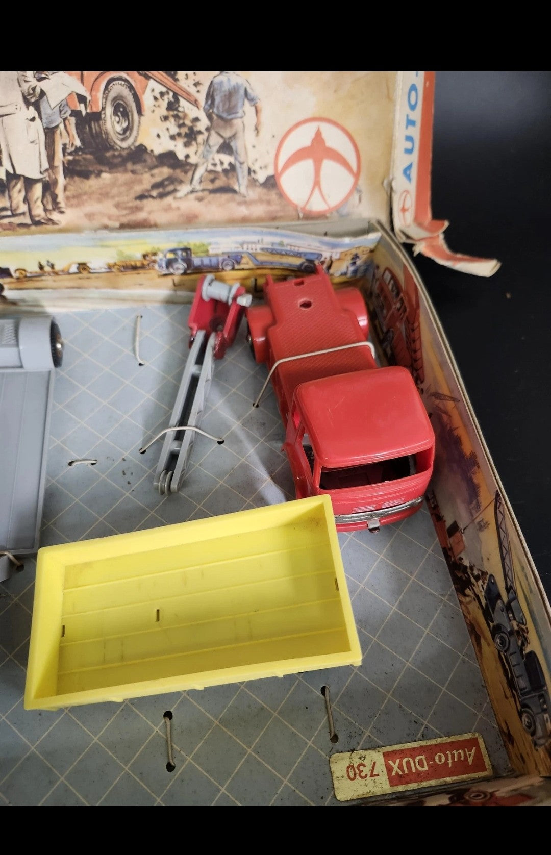 Vintage Auto-DUX 730 Truck Construction Set Plastic Toy Boxed Germany Multicolor