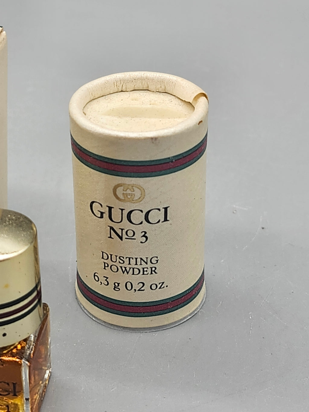 Vintage Gucci No. 1 & No. 3 Mini Perfume Lot Parfum Dusting Powder w/ Box