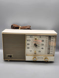 Vintage Zenith AM/FM Clock Radio Alarm Solid State Works Mid Century White