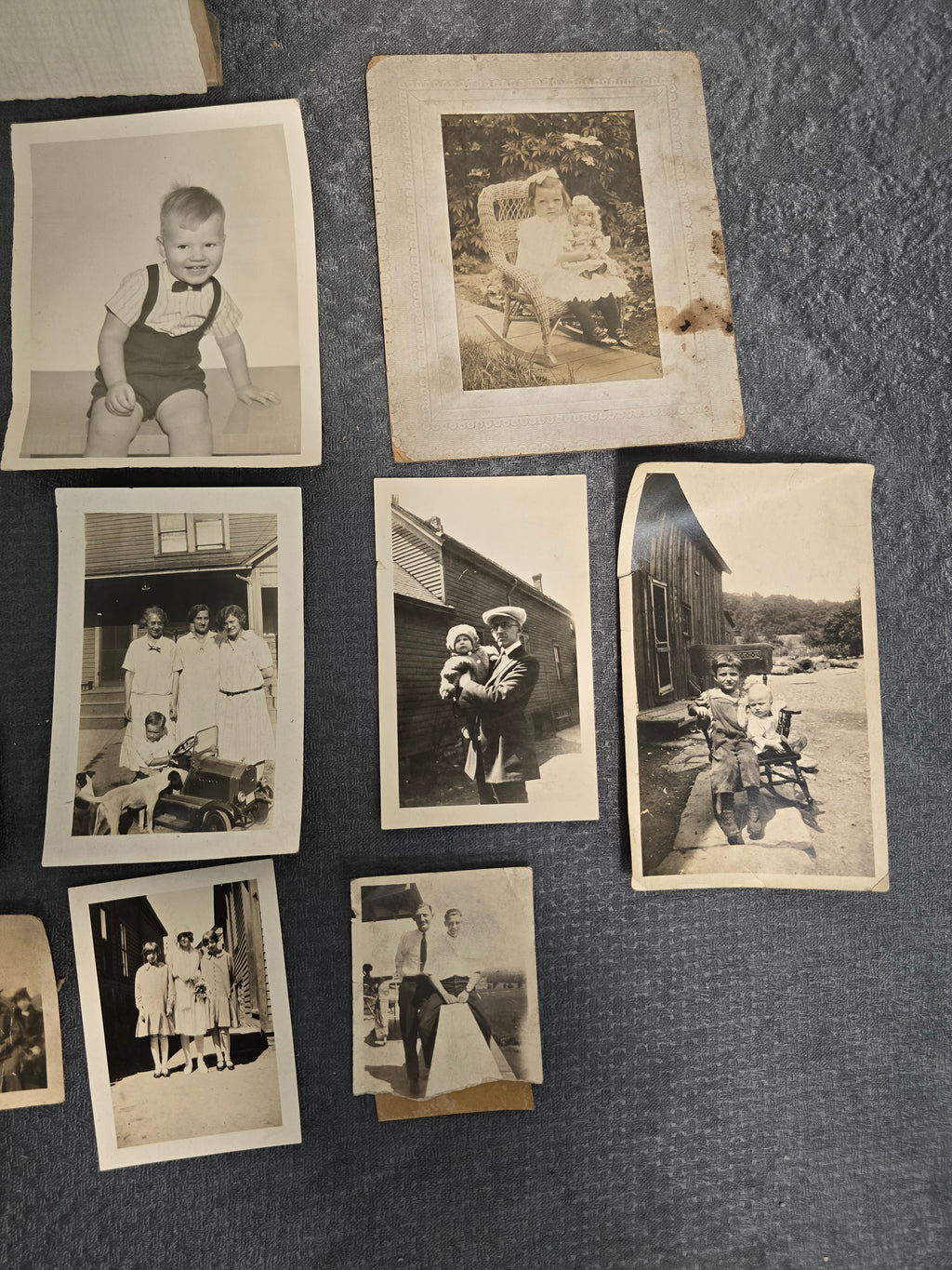 Lot of 22 Vintage Black & White Family Photographs Portraits Baby Photos Snapshots 1920s-1950s