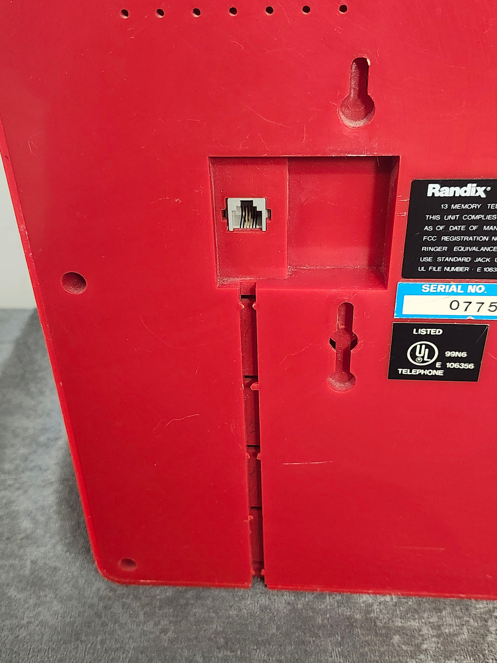 Randix FB-911 Emergency Fire Wall Telephone Phone Box Vintage Red untested