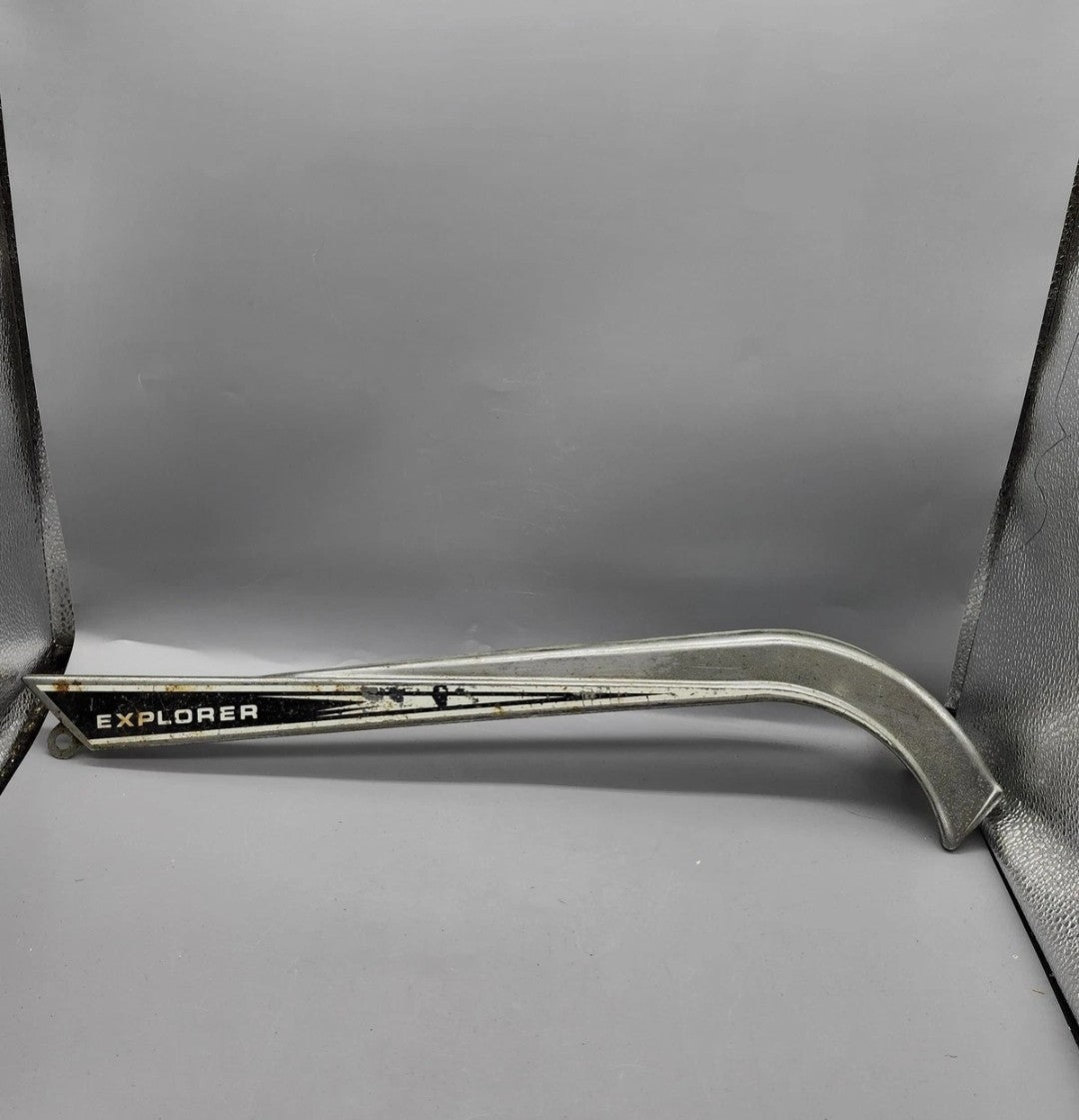 Vintage Explorer Silver Bicycle Chain Guard Metal Cruiser Bike Retro Chainguard