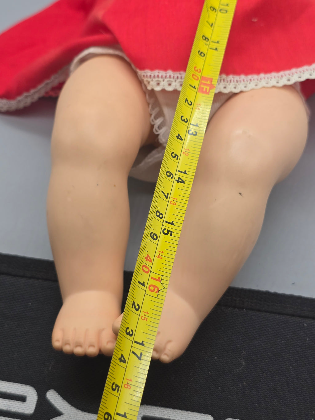 Vintage 1978 My Child Doll by Lesney 15" Blonde Red Dress Untested Music Box