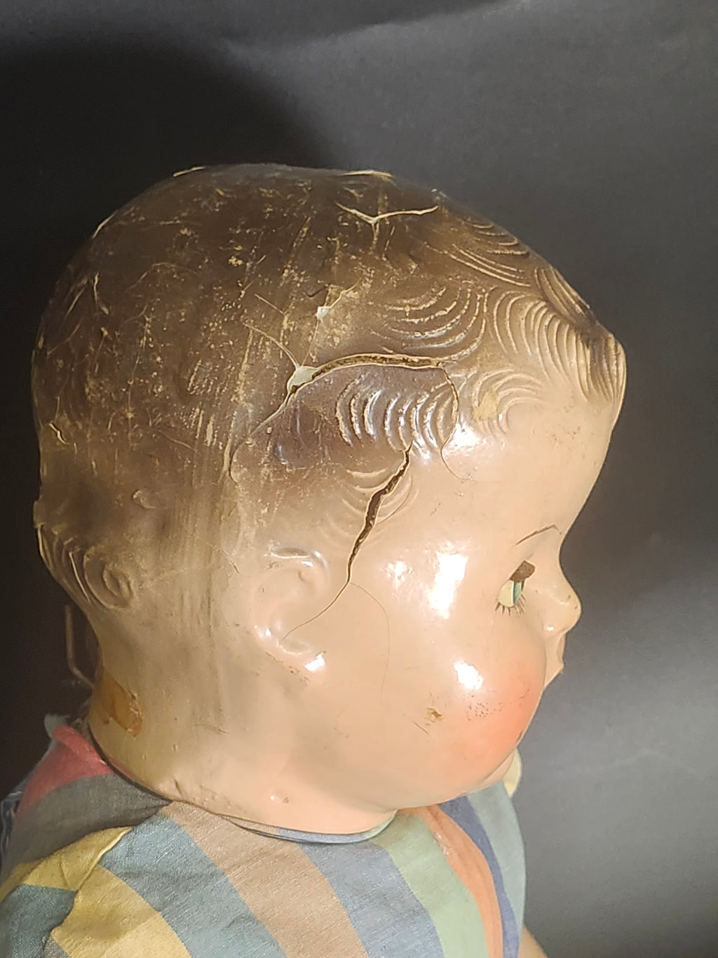 Vintage 1930s–40s Composition Baby Doll 24” Sleep Eyes – TLC