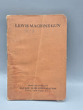 WWI Era 1917 Lewis Machine Gun Savage Arms Original Instruction Manual - Book