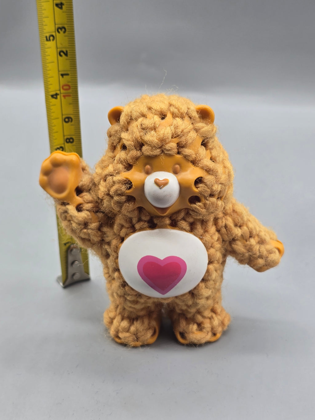 Vintage 1983 Kenner Care Bears Tenderheart Bear Poseable Fuzzy Figure American Greetings