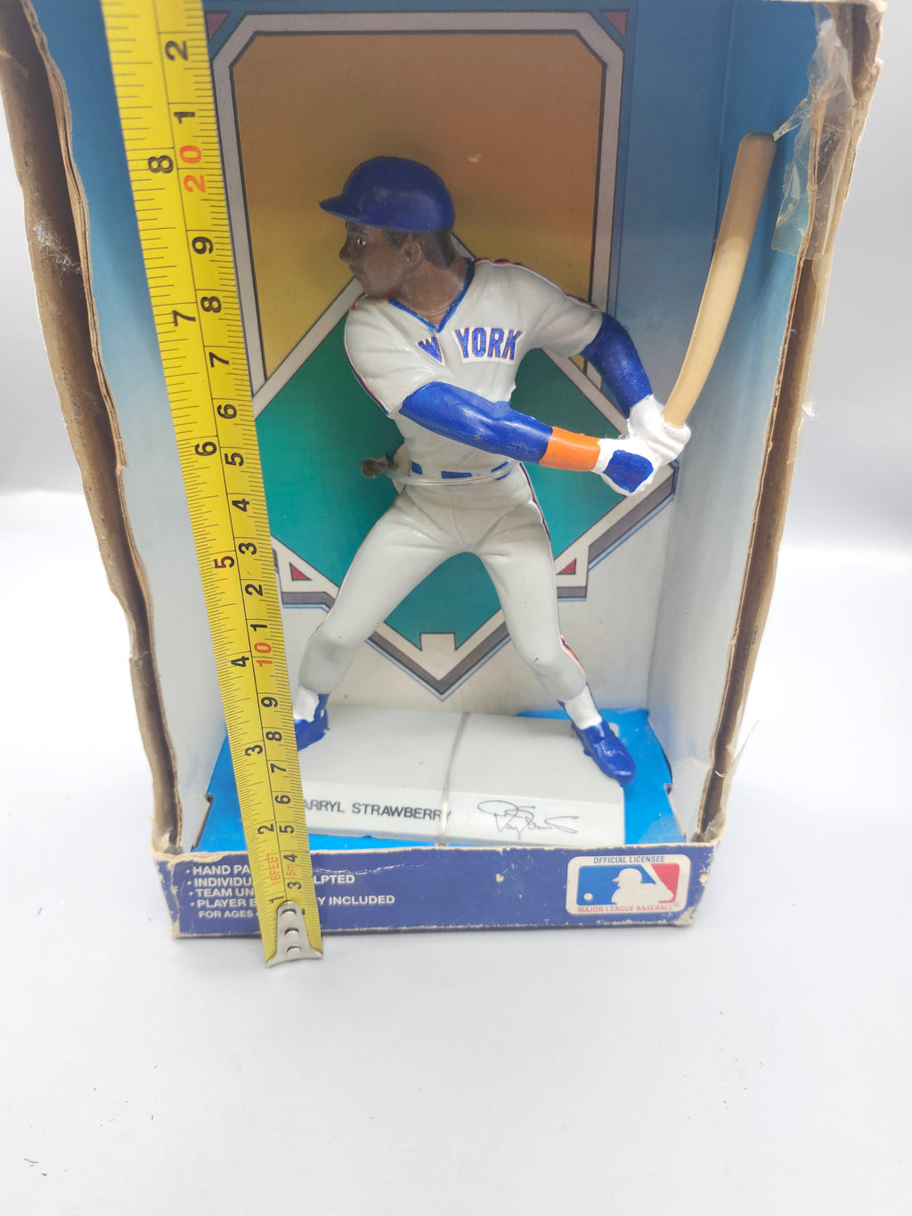 Vintage Darryl Strawberry Baseball Superstar Statue Mets w/ Box 1989 MLB
