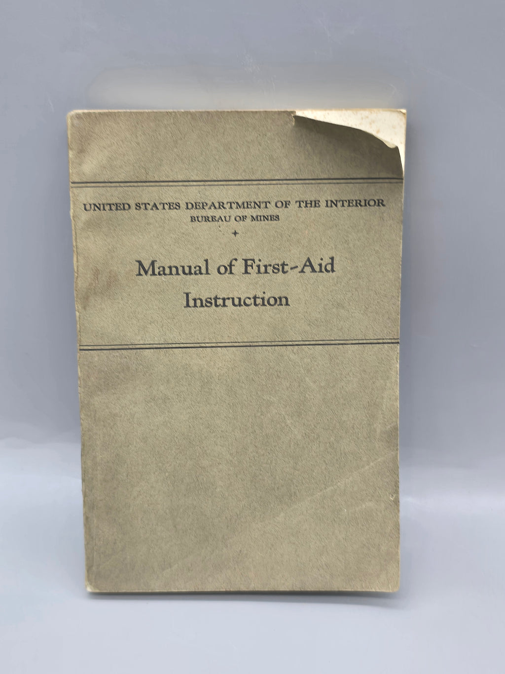 1935 Manual of First-Aid Instruction U.S. Bureau of Mines Vintage Government Handbook