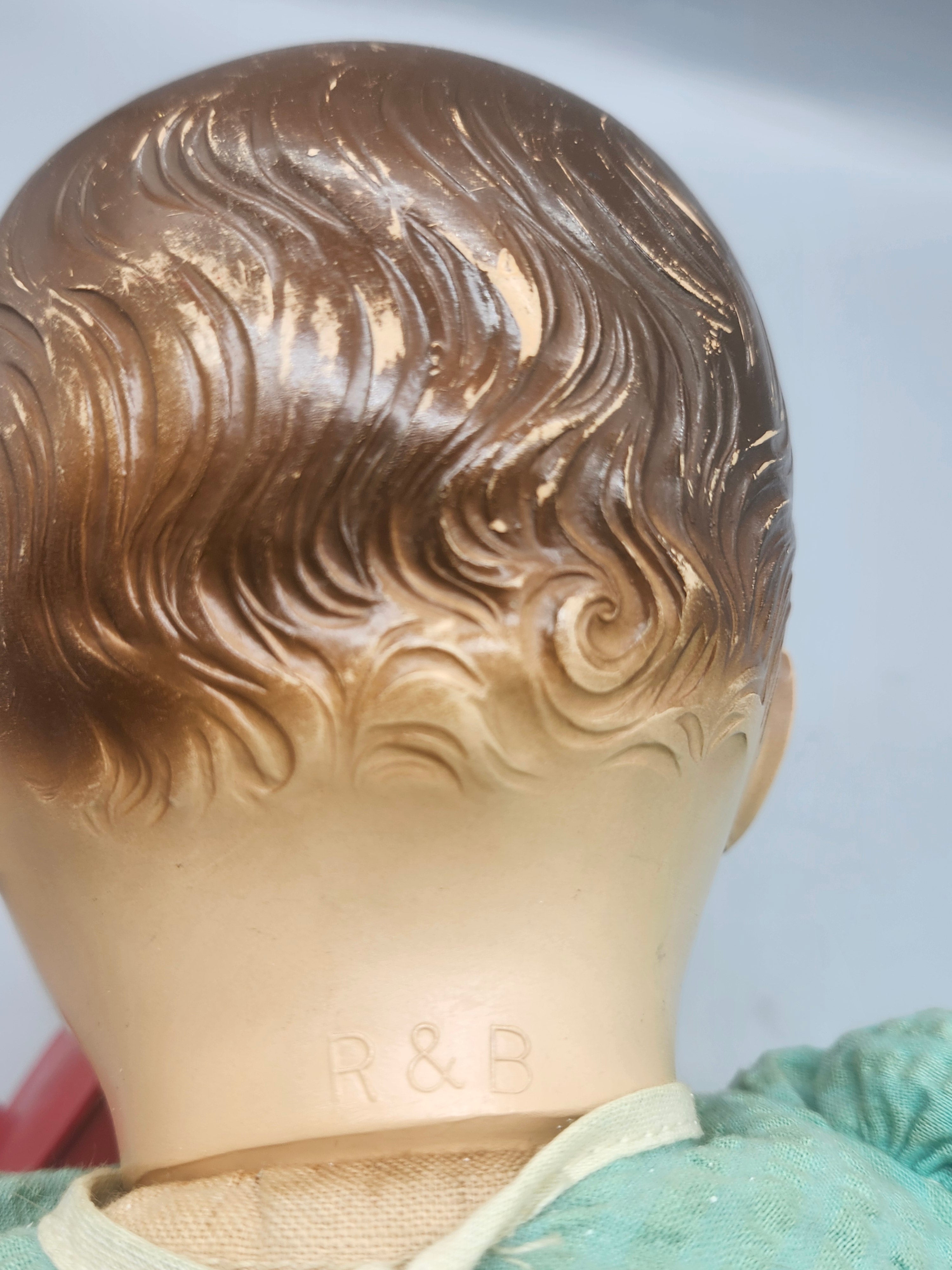 Vintage R&B Composition Baby Doll Sleep Eyes Cloth Body 16"
