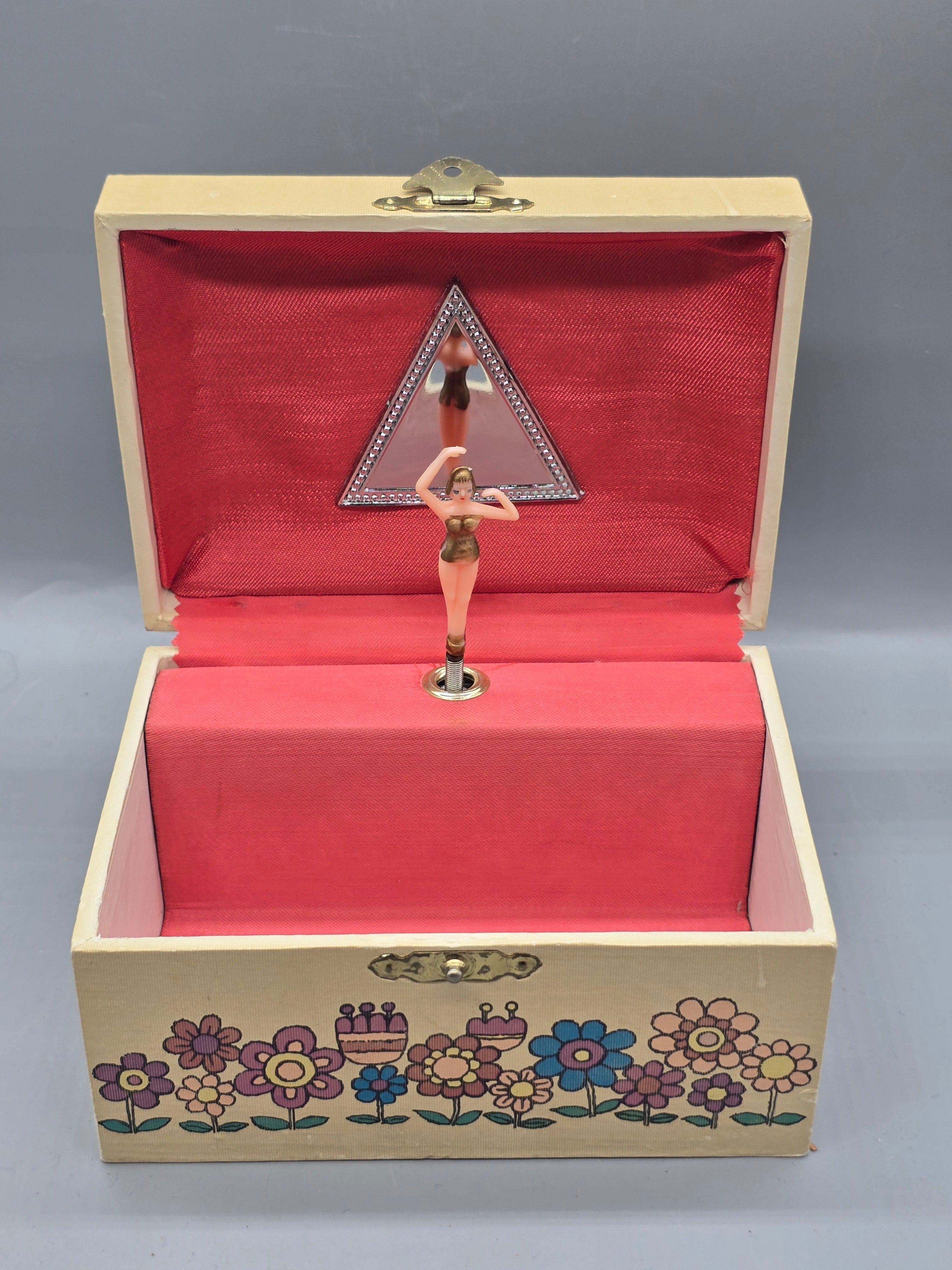 Vintage Jaymar Specialty Musical Jewelry Box Pink Elephant Ballerina Music Box Taiwan