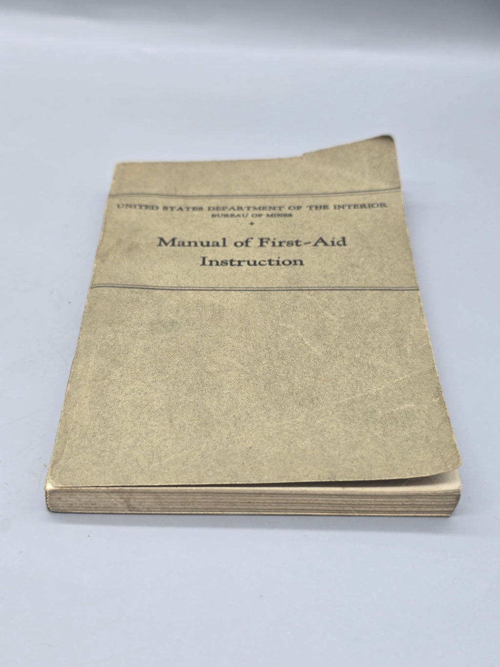 1935 Manual of First-Aid Instruction U.S. Bureau of Mines Vintage Government Handbook