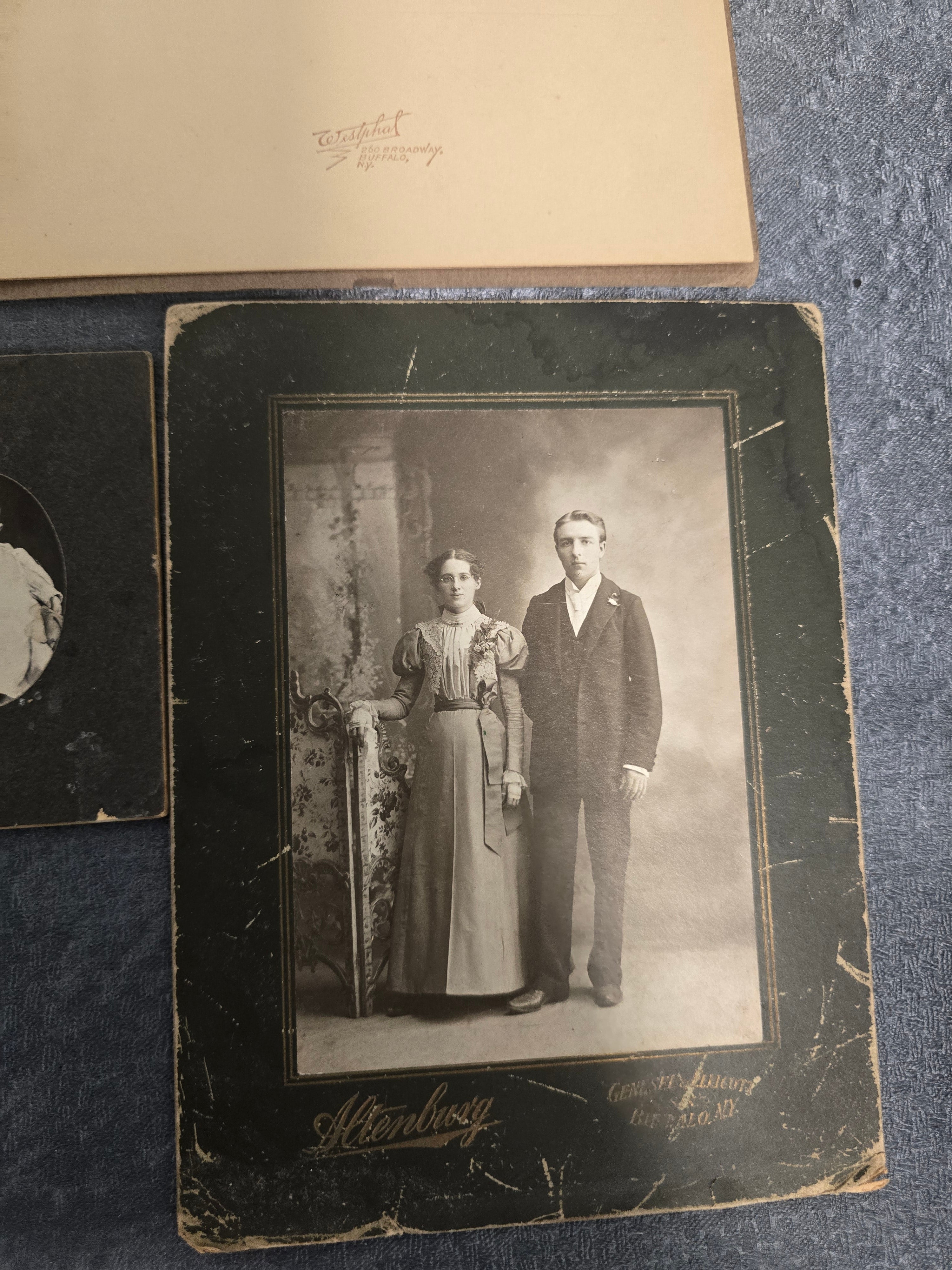 Lot of 7 Antique Cabinet Cards & Portrait Photographs Buffalo NY Family Studio Photos