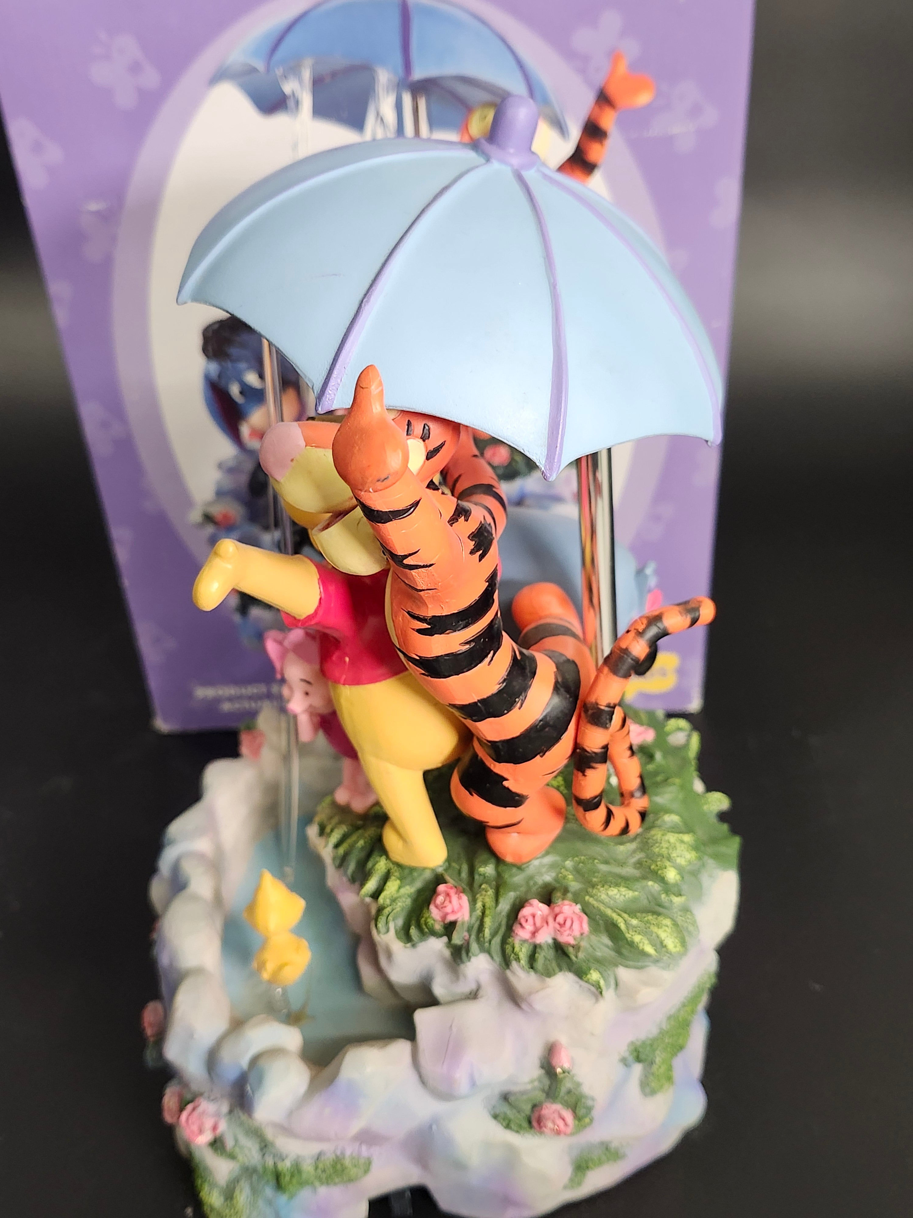 Disney Winnie the Pooh Musical Water Fountain Tigger Eeyore Piglet w/ Box