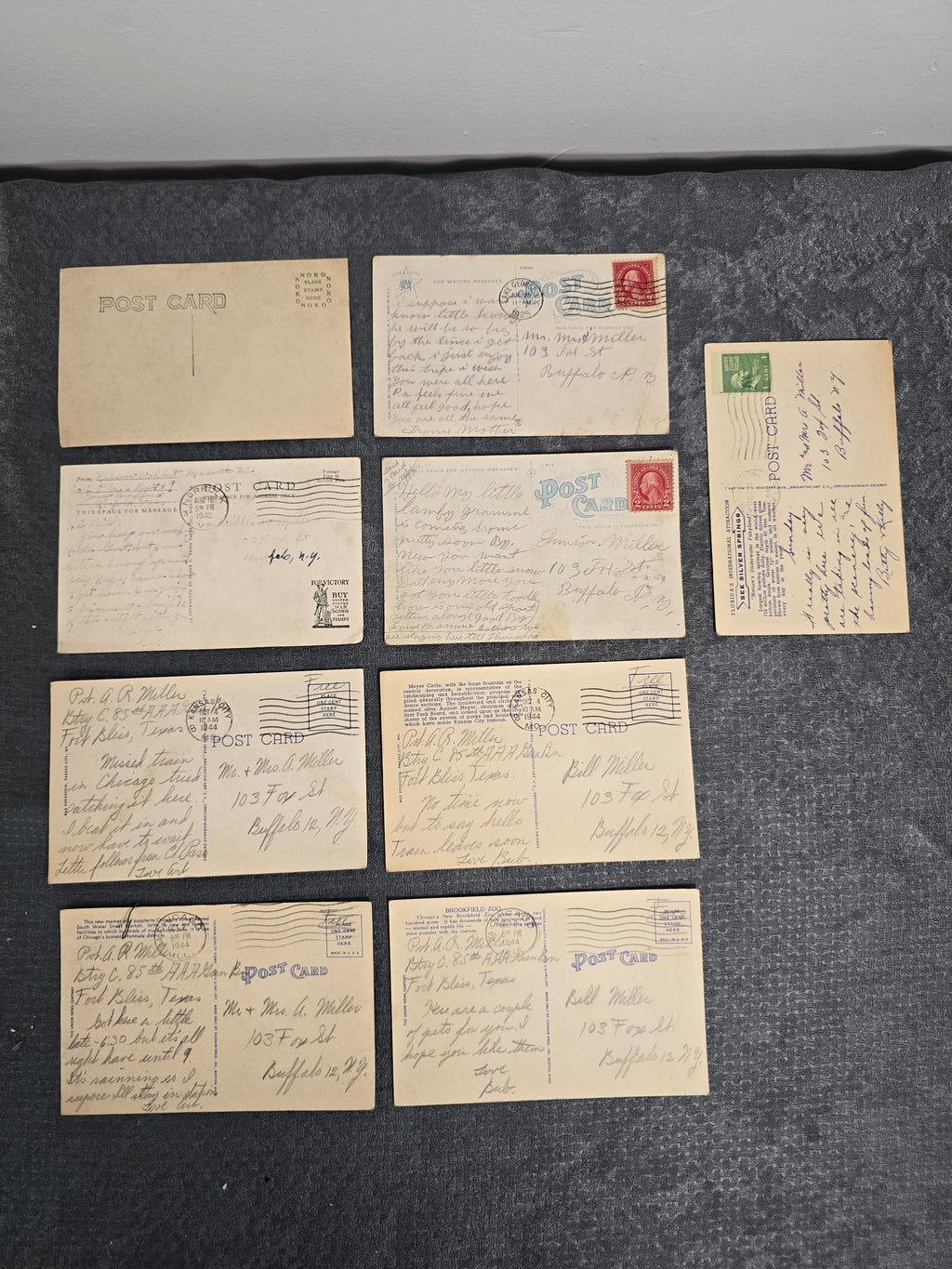 Lot of 8 Vintage Linen & Chrome Postcards WWII Navy, Scenic Views, Cities & Landmarks