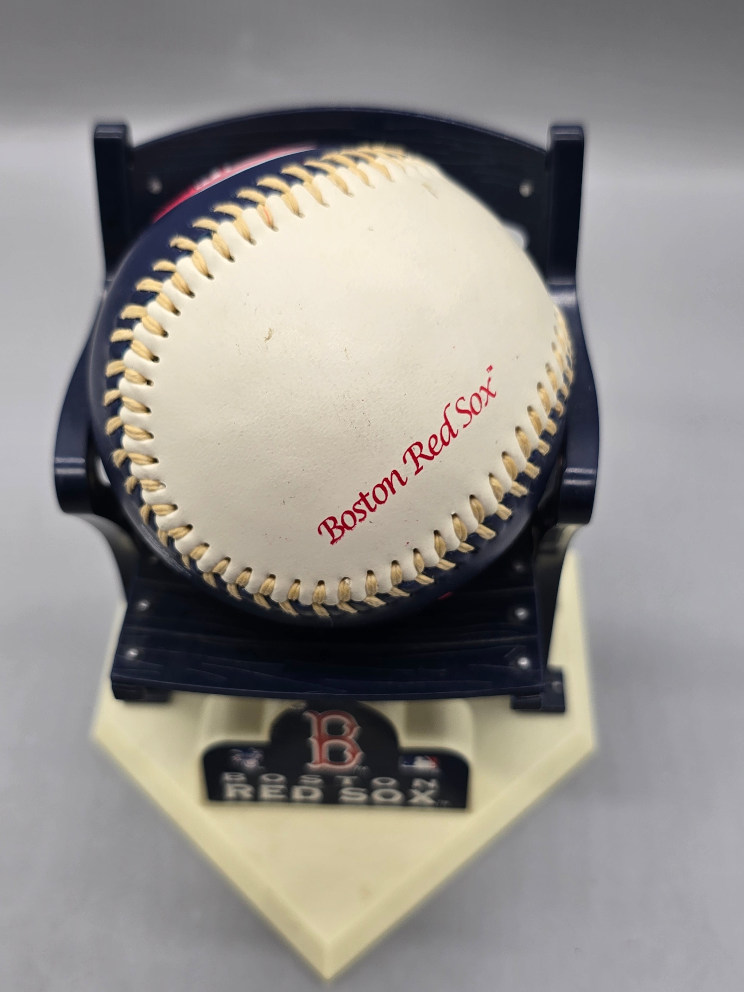 Boston Red Sox Collectible Logo Baseball w/ Stadium Seat Display Stand MLB Souvenir