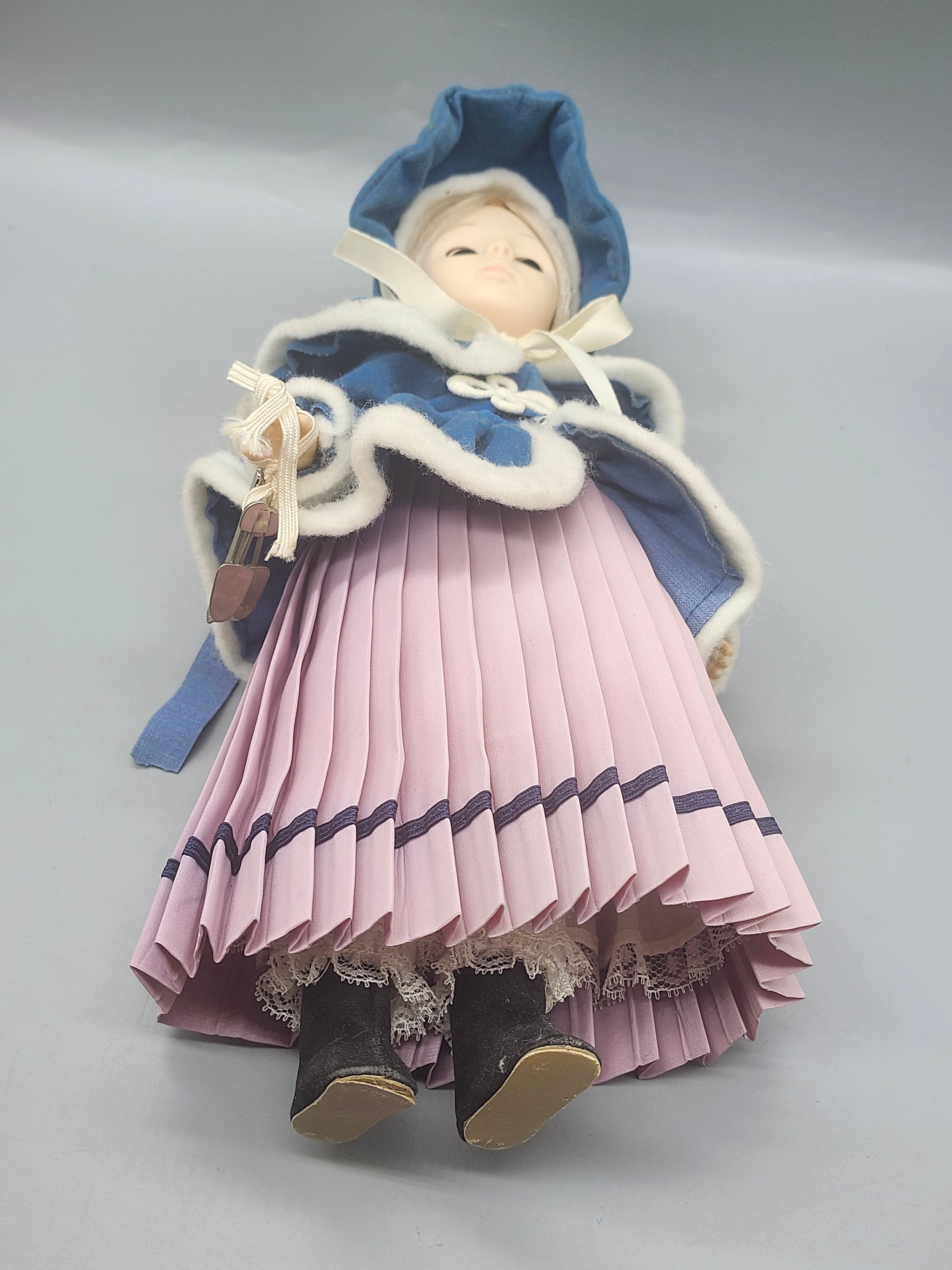 Vintage 1979 Janet Ice Skater Doll Blue Winter Outfit 11"