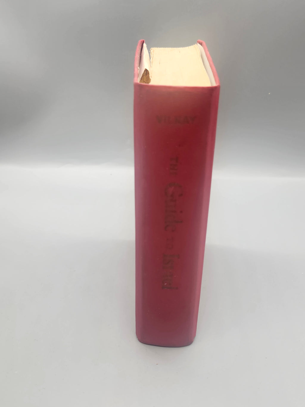 Signed Zev Vilnay The Guide to Israel 1972 HC 11th Revised w/ Fold Out Map